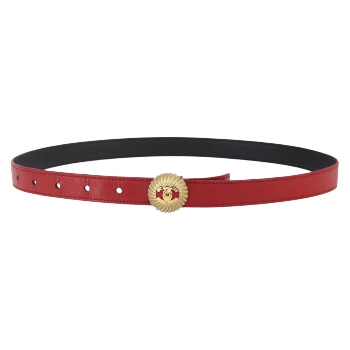Chanel Chanel CC Round Button Belt Leather Size ONE SIZE - 1 Thumbnail