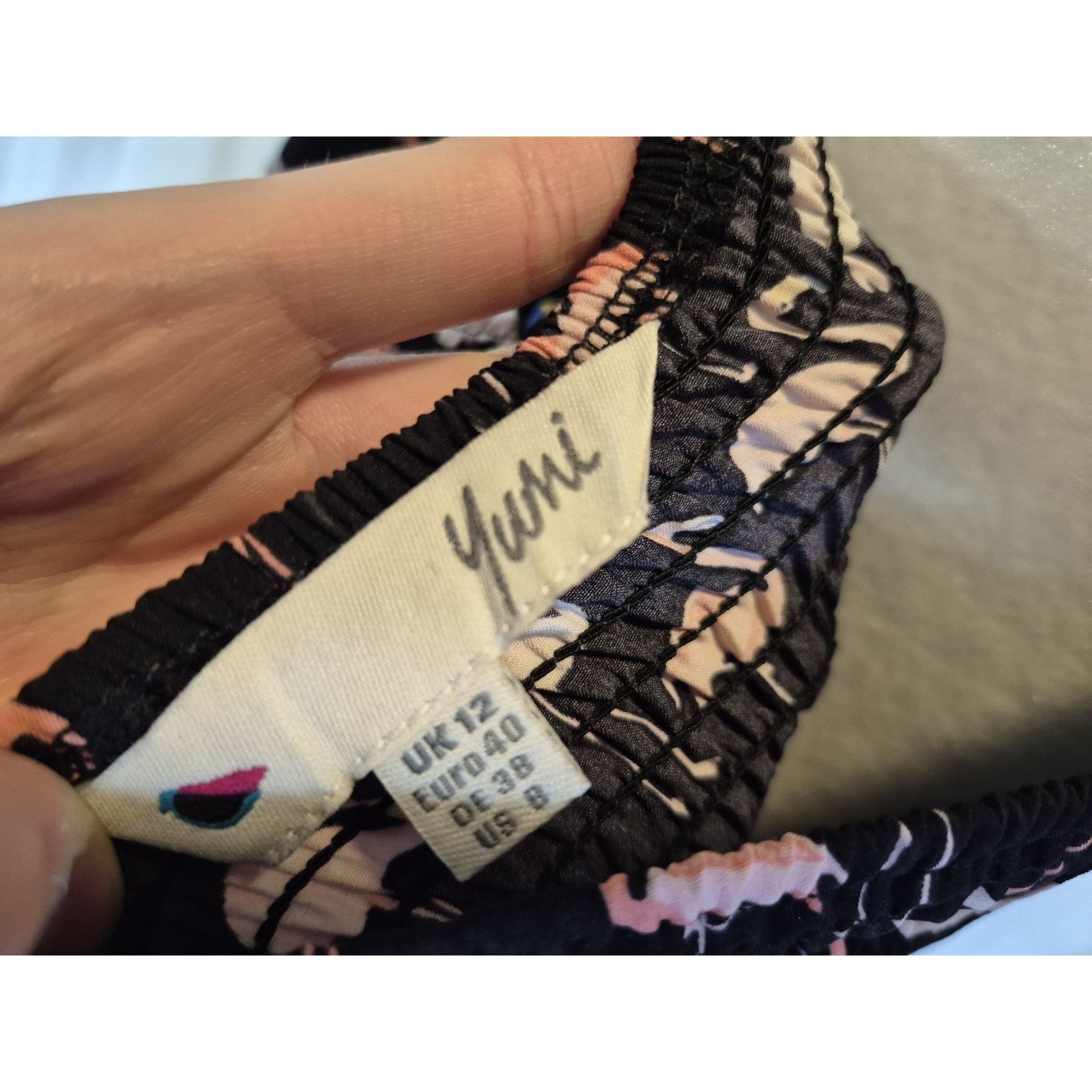 Other New Yumi Black Smocked Pink Flamingo Print Flare Dress US 8 Size M / US 6-8 / IT 42-44 - 7 Thumbnail