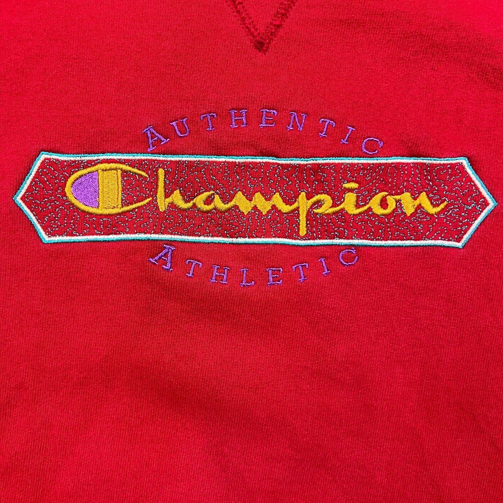Champion × Vintage Vintage Champion Sweatshirt Large Spell Out USA 90s Crewneck Size US L / EU 52-54 / 3 - 3 Thumbnail
