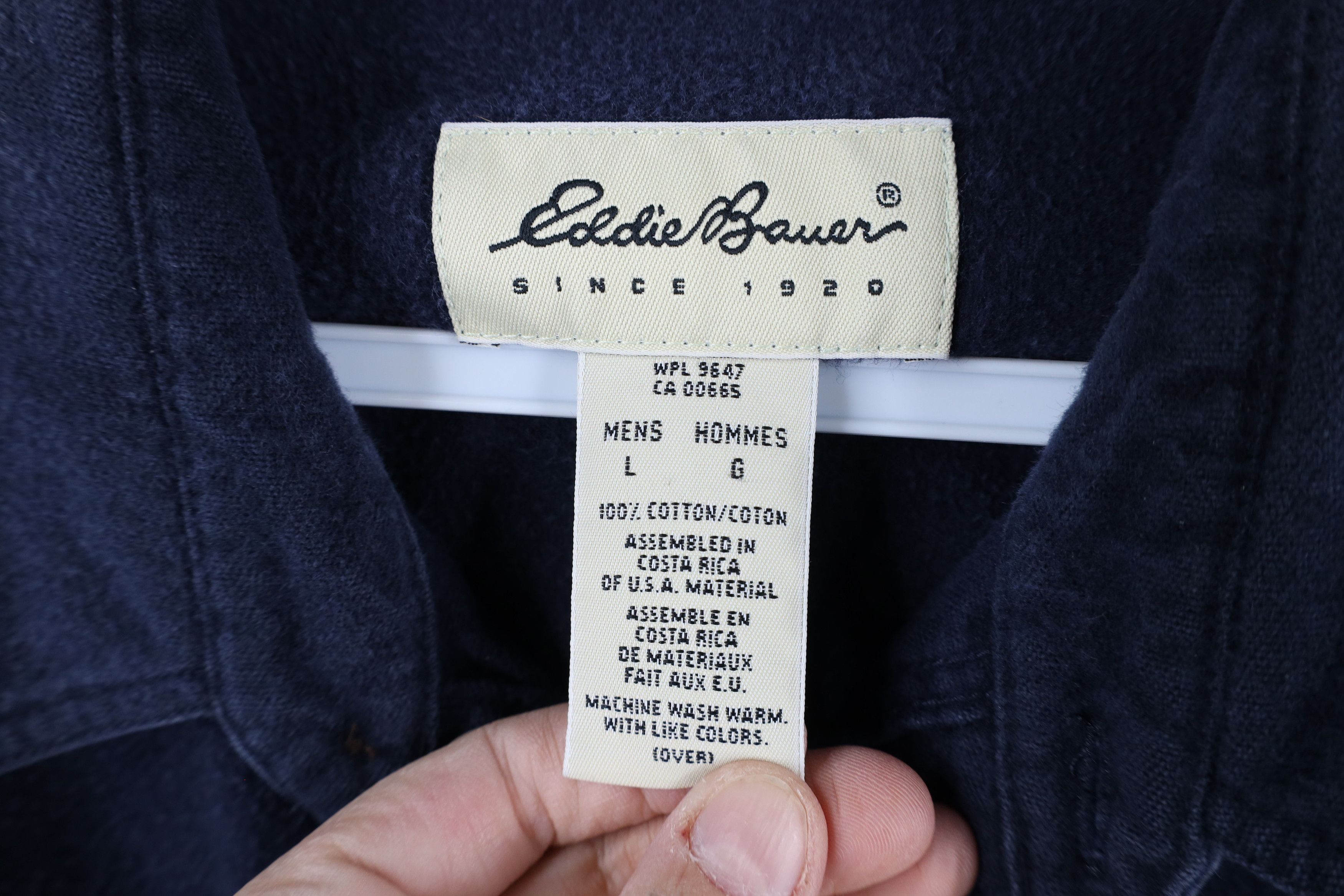 Eddie Bauer Vintage 90s Eddie Bauer Cloth Collared Button Shirt Blue Size US L / EU 52-54 / 3 - 6 Thumbnail