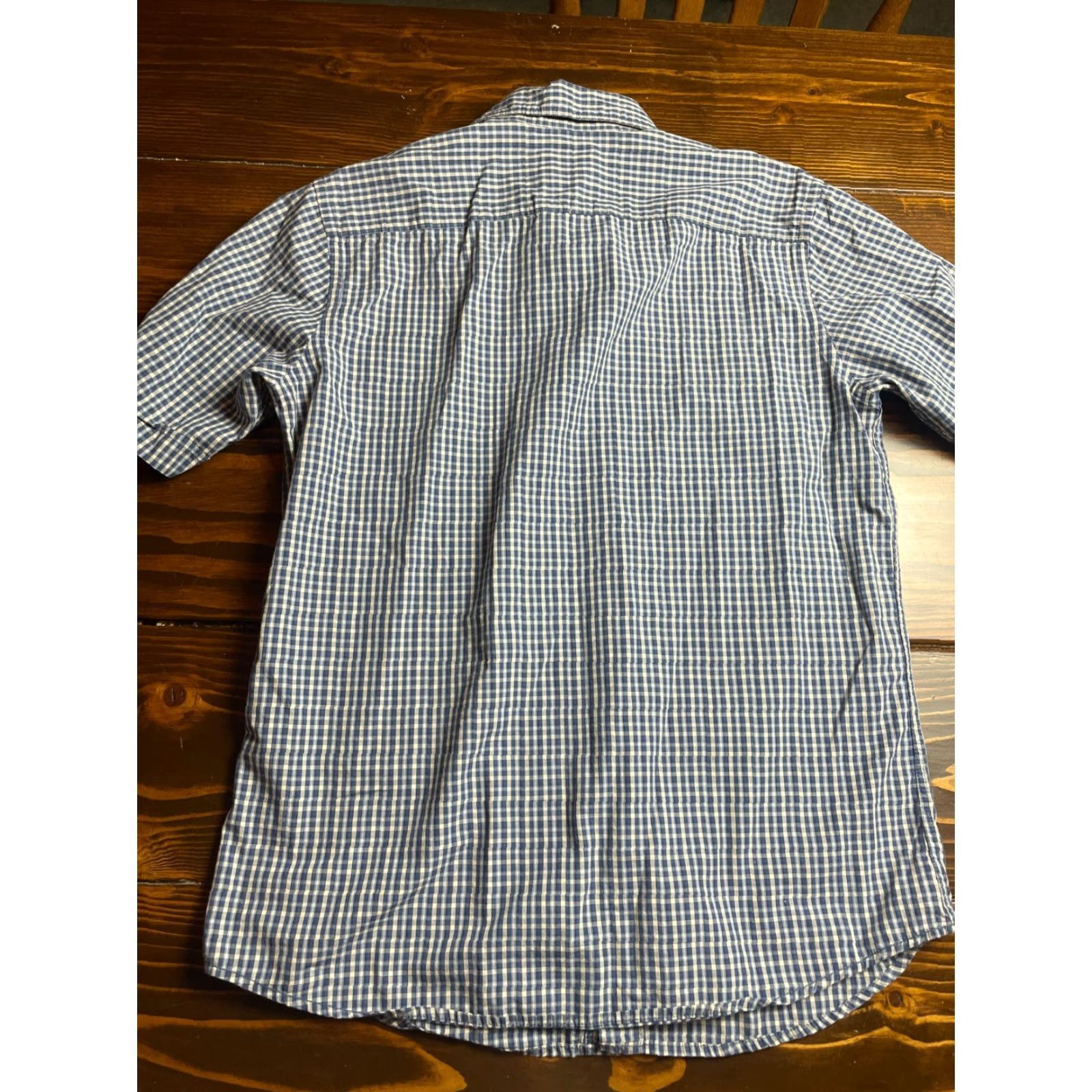 Dockers DOCKERS Shirt Men Medium Blue White Check Button Up Short Sleeve Pocket Size US M / EU 48-50 / 2 - 2 Thumbnail