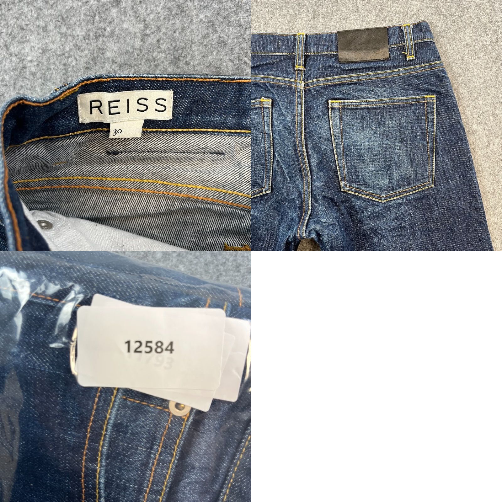 Reiss Reiss Shackleton Jeans Slim Denim 28 30 Dark Wash Blue Indigo 5-Pocket Mens Regular Slim Fit Button Denim Shirt? Size US 28 / EU 44 - 8 Thumbnail