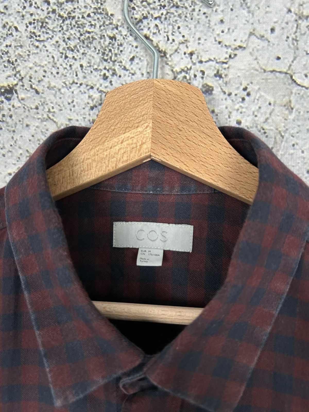 Cos COS Tartan Burgundy Checkered Shirt Designer Minimalist Size US M / EU 48-50 / 2 - 4 Thumbnail