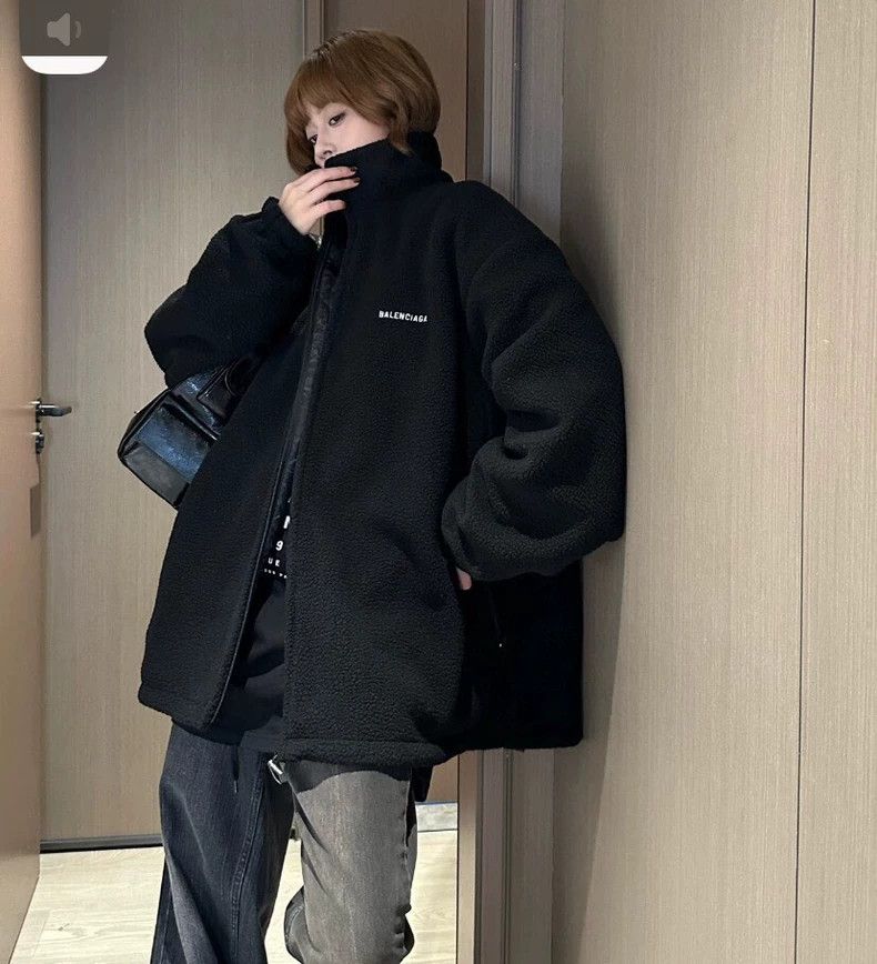 Balenciaga Balenciaga size 34 Black Logo Letter Embroidered Fleece Co Size XS / US 0-2 / IT 36-38 - 8 Thumbnail