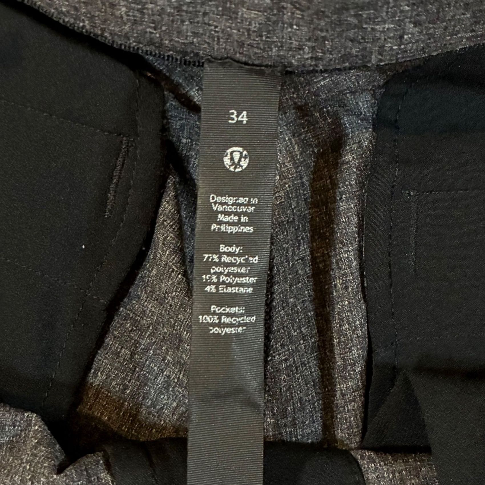 Lululemon EUC Lululemon Commission 9" Shorts Charcoal Gray Mens 34 Performance Stretch Size US 34 / EU 50 - 5 Thumbnail