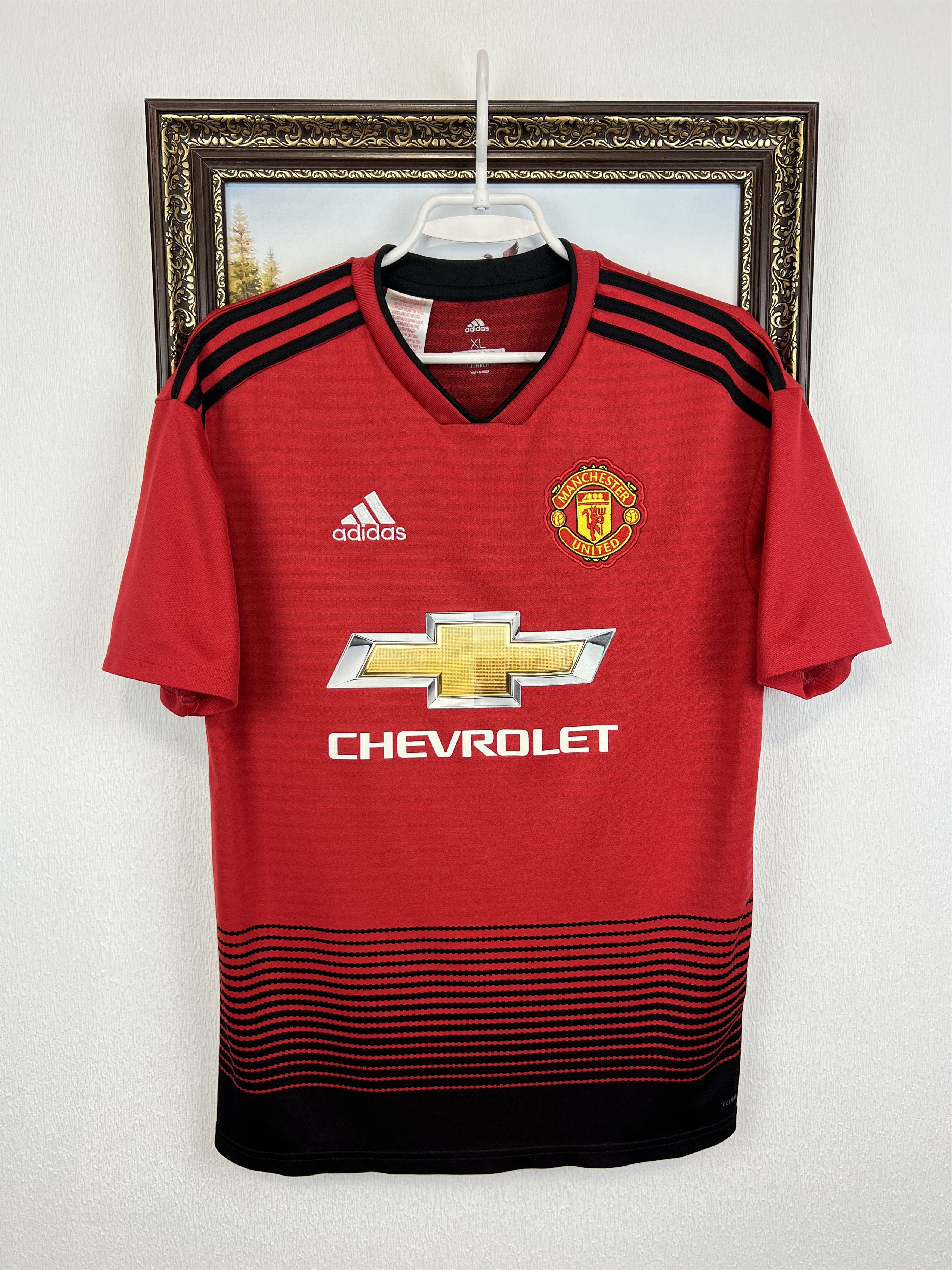 Adidas Manchester United football shirt #6 Pogba Jersey Boys XL Size US XXS / EU 40 - 2 Thumbnail