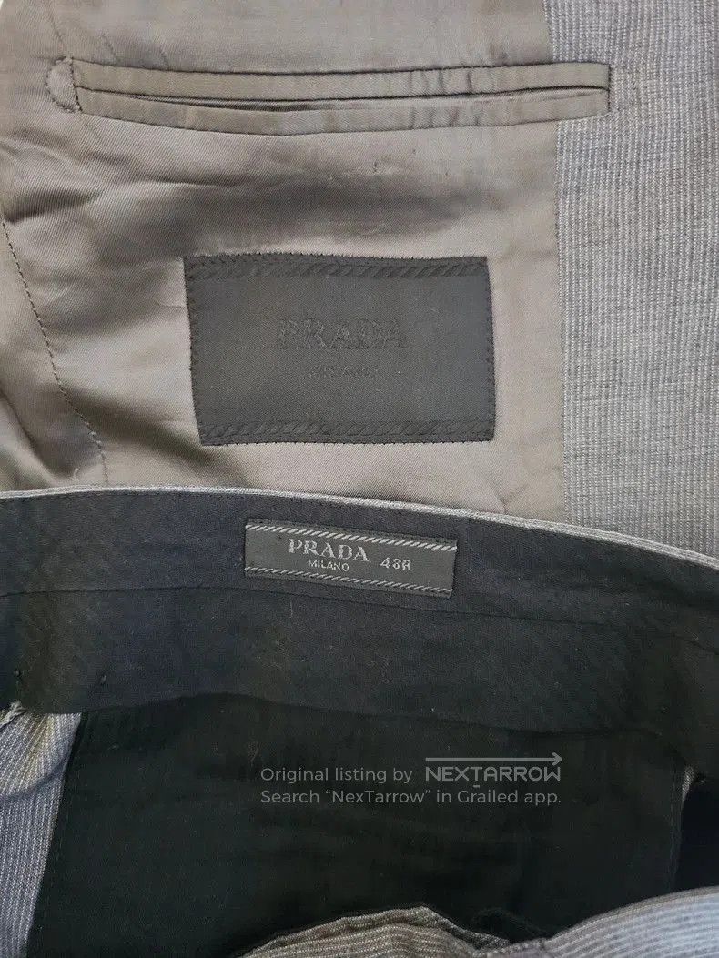 Prada Gray Wool Suit Set-yf.