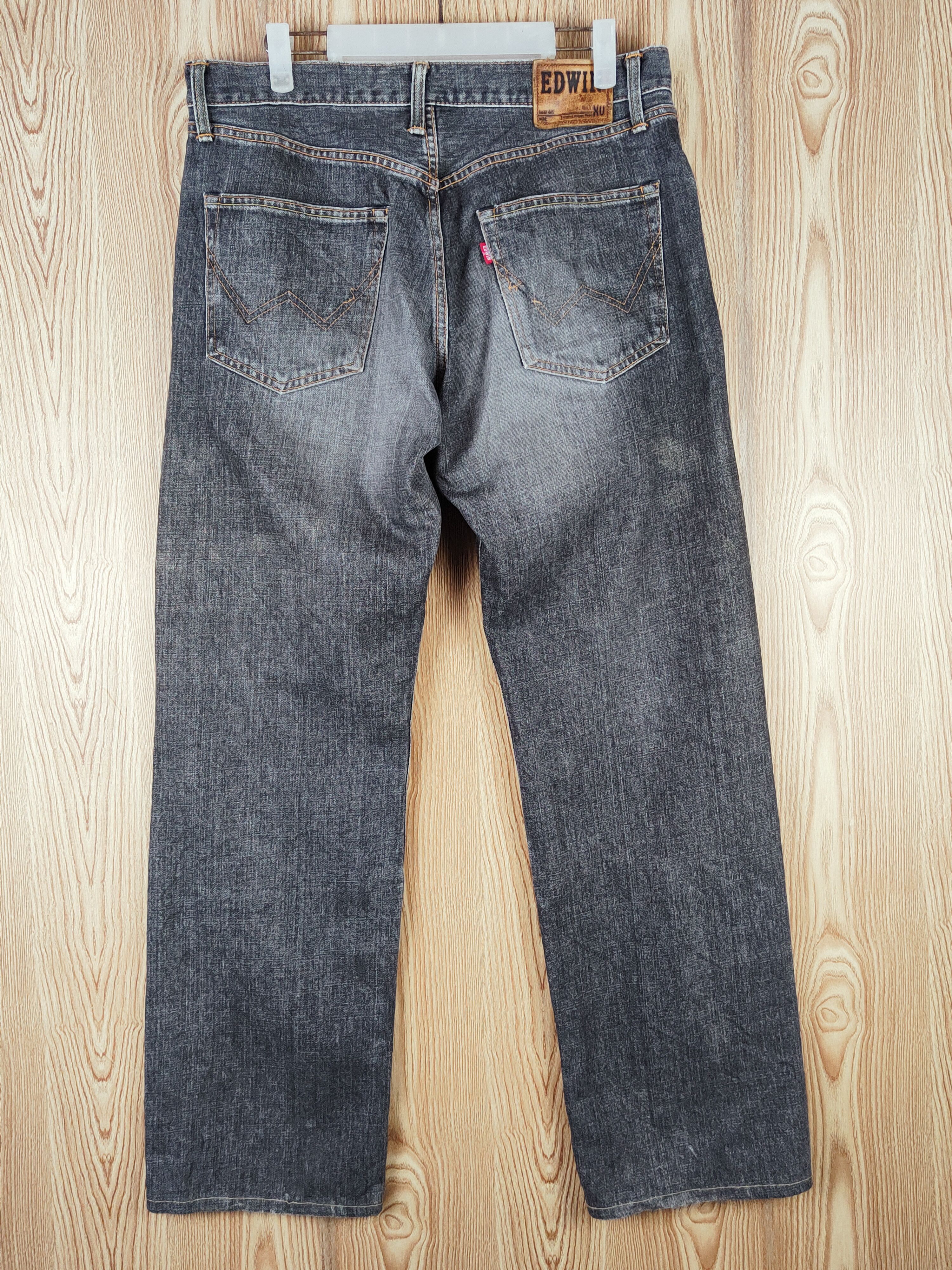 Edwin Edwin Black Distressed Ripped Jeans #S2682 Size US 34 / EU 50 - 7 Thumbnail