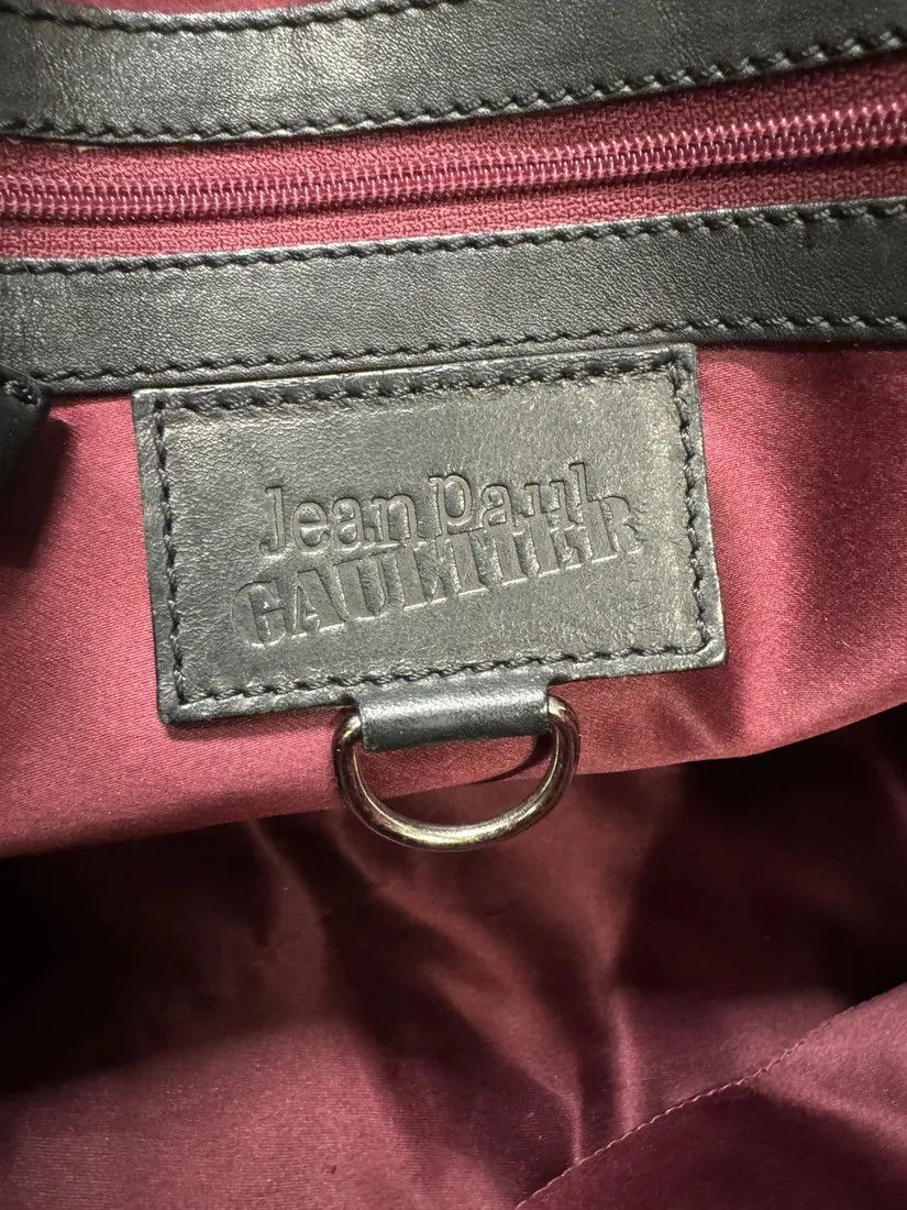 Jean Paul Gaultier × Vintage 2000s Jean Paul Gaultier Ballistic Black Reinforced Leather Handle Bag Size ONE SIZE - 15 Thumbnail