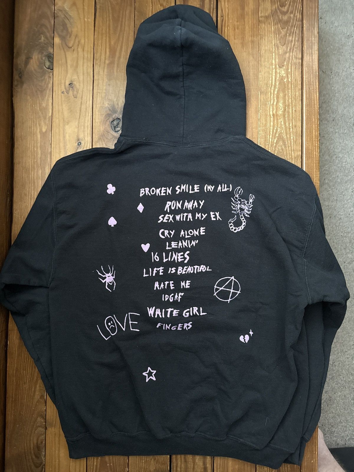 Lil Peep Lil Peep COWYS Pt. 2 Black Anime Hoodie Size US L / EU 52-54 / 3 - 3 Thumbnail