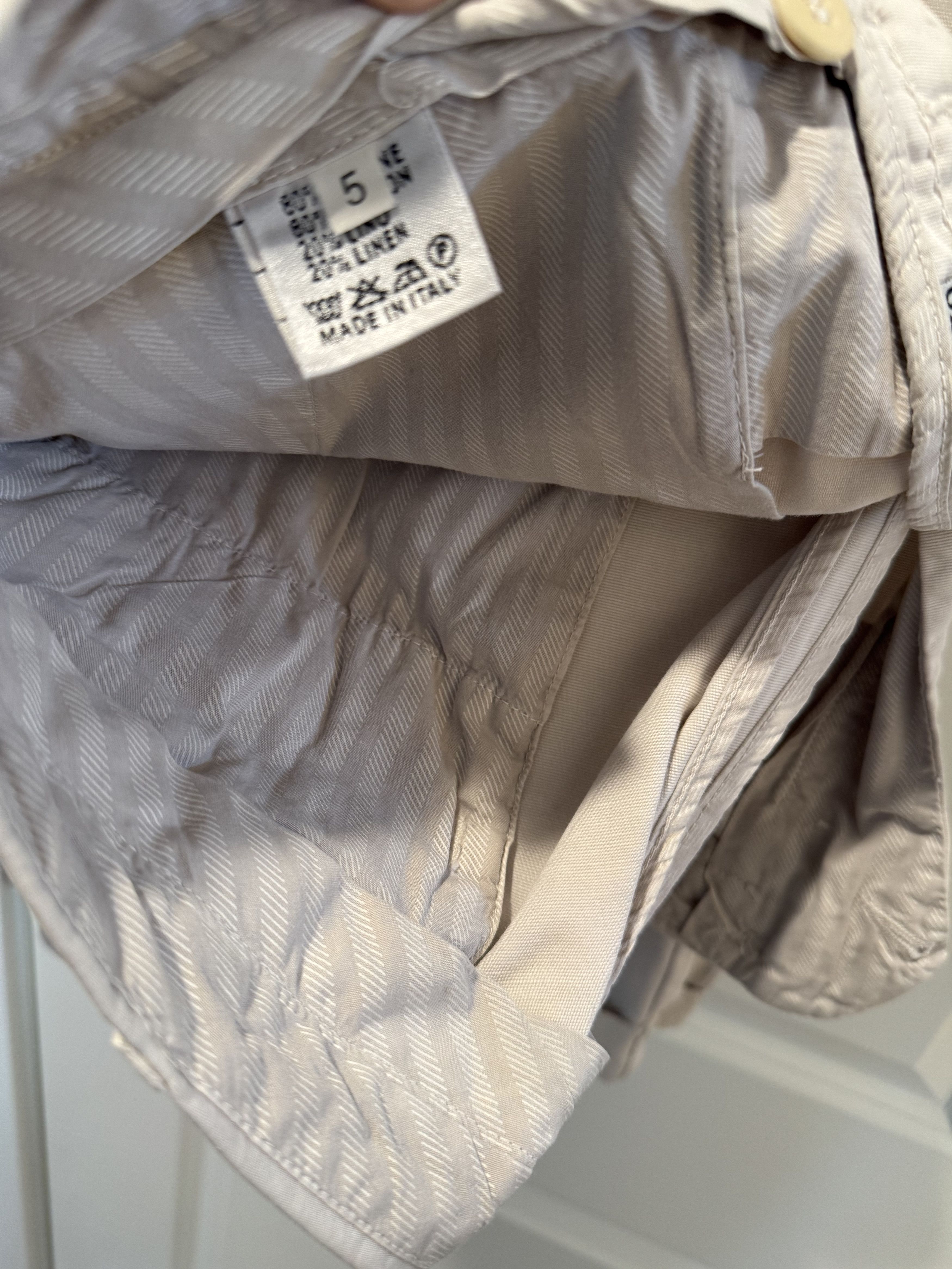 Rota Eggshell Cotton-Linen Trousers Size US 34 / EU 50 - 1 Thumbnail