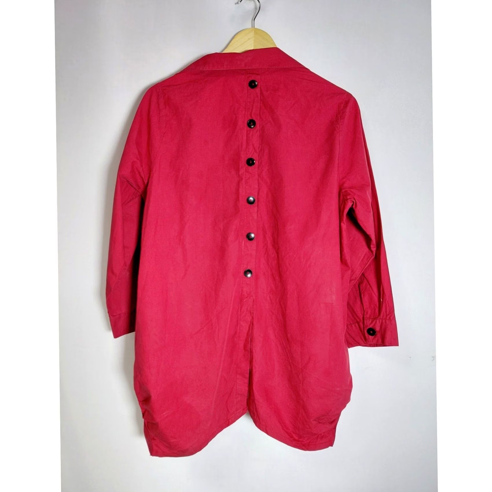 Vintage IC by Connie K Red Top Womens Woven Blouse M Size M / US 6-8 / IT 42-44 - 2 Thumbnail