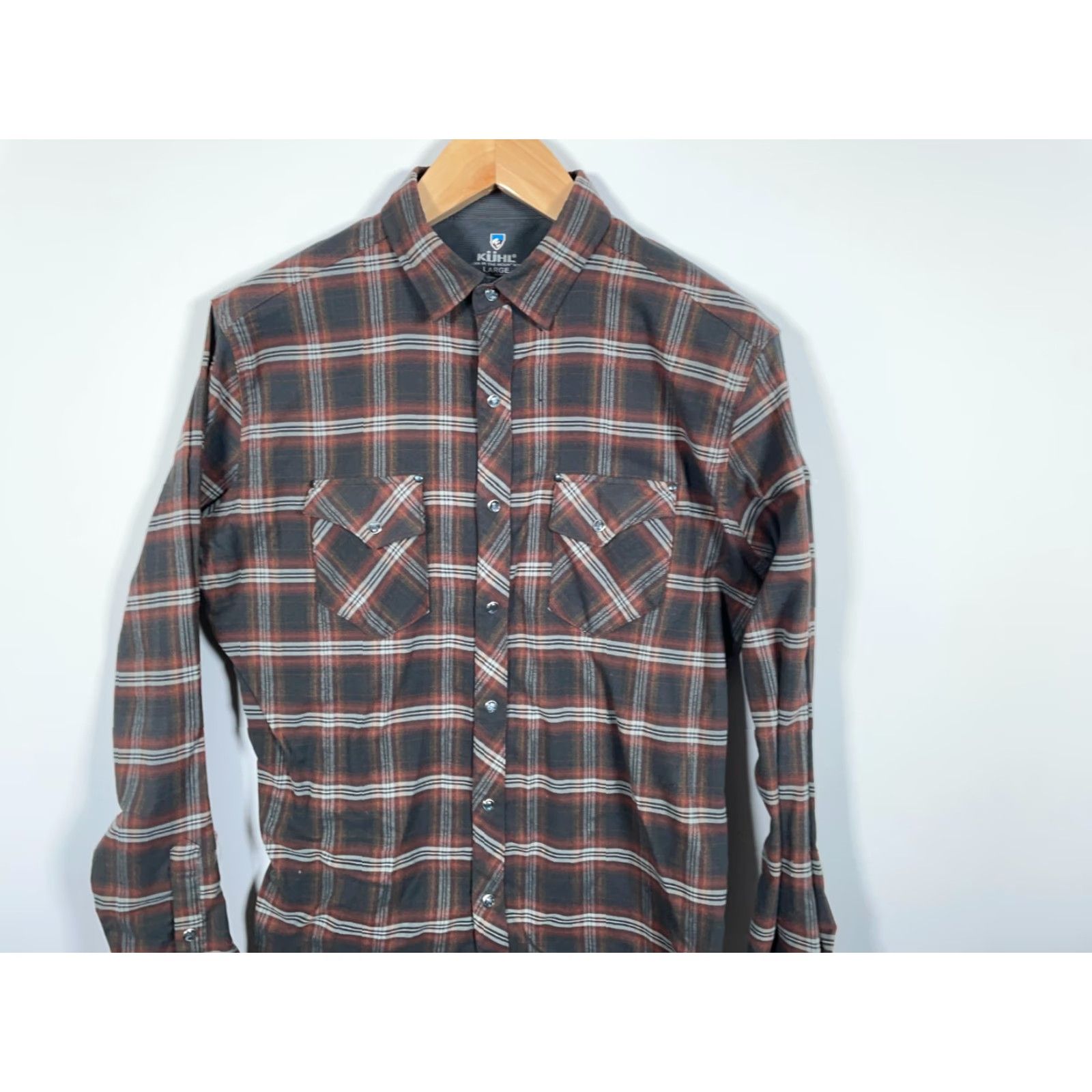 Vintage Kuhl Shirt Western Flannel Men’s Large Black Red Plaid Pearl Snap Lightweight Button-Up Size US L / EU 52-54 / 3 - 4 Thumbnail
