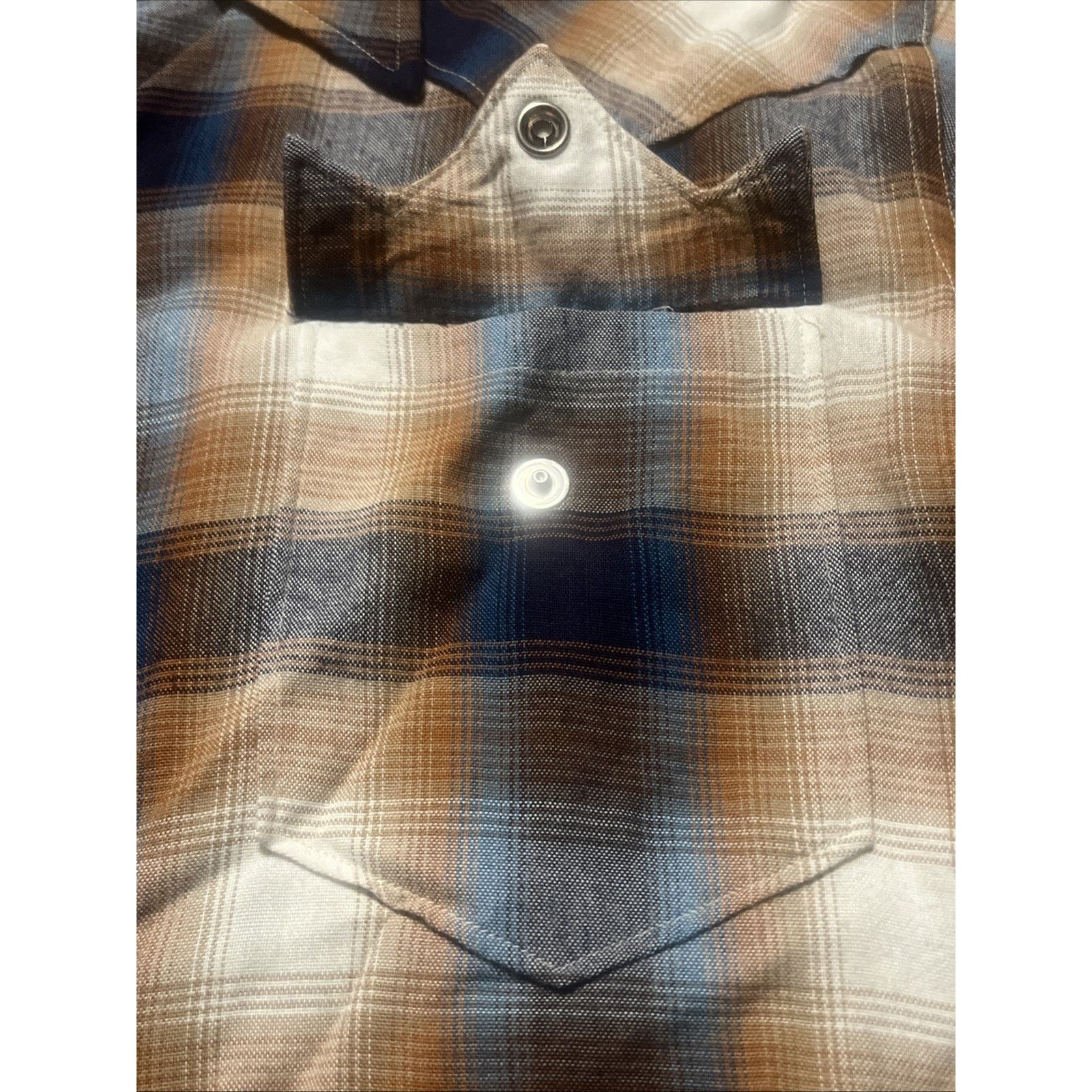 The Unbranded Brand Vtg 50s Heavy Rayon Shadow Plaid Shirt Sawtooth Pearl Snap M Size US M / EU 48-50 / 2 - 12 Thumbnail