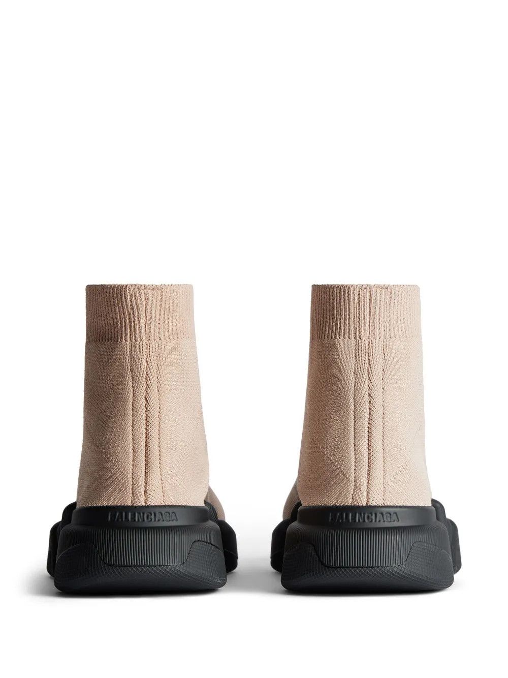 Balenciaga o1w1db10425 Speed 2.0 Recycled Knit Sneakers in Beige Size US 10 / EU 43 - 4 Thumbnail