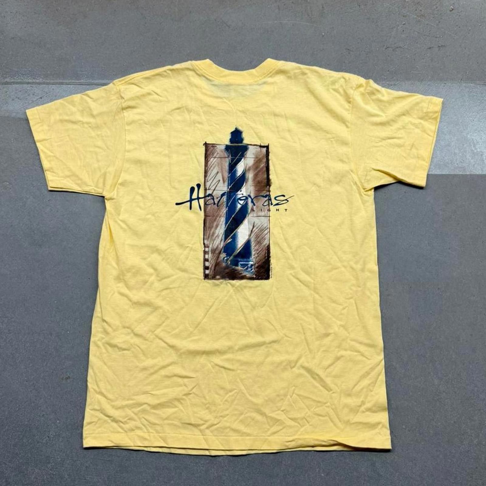 Other Vintage 90s Cape Hatteras Single Stitch Lighthouse T-shirt Size US L / EU 52-54 / 3 - 1 Thumbnail