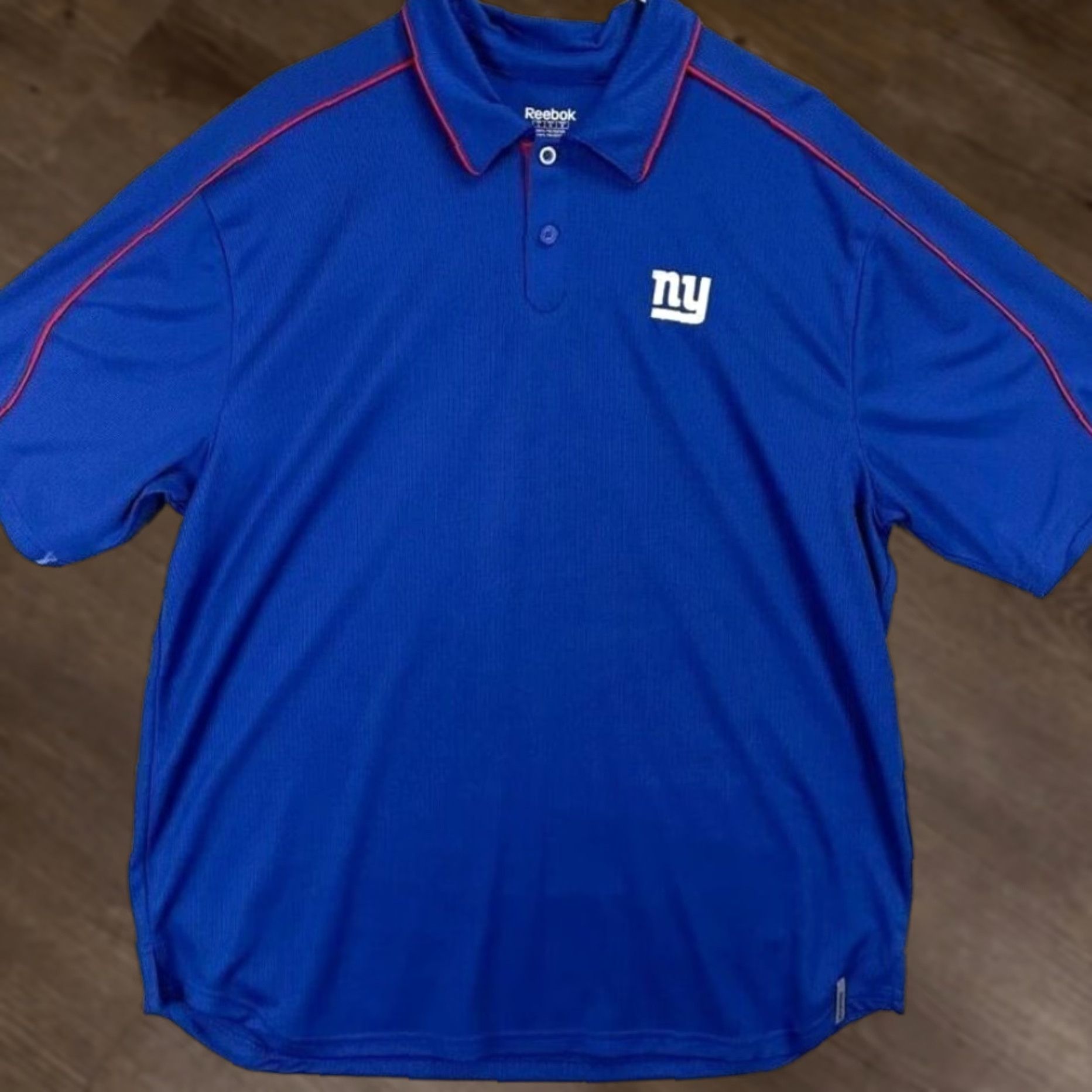 Reebok NEW York Giants Reebok Polo Shirt Mens Large Blue Football Rugby NFL EUC Size US L / EU 52-54 / 3 - 1 Thumbnail