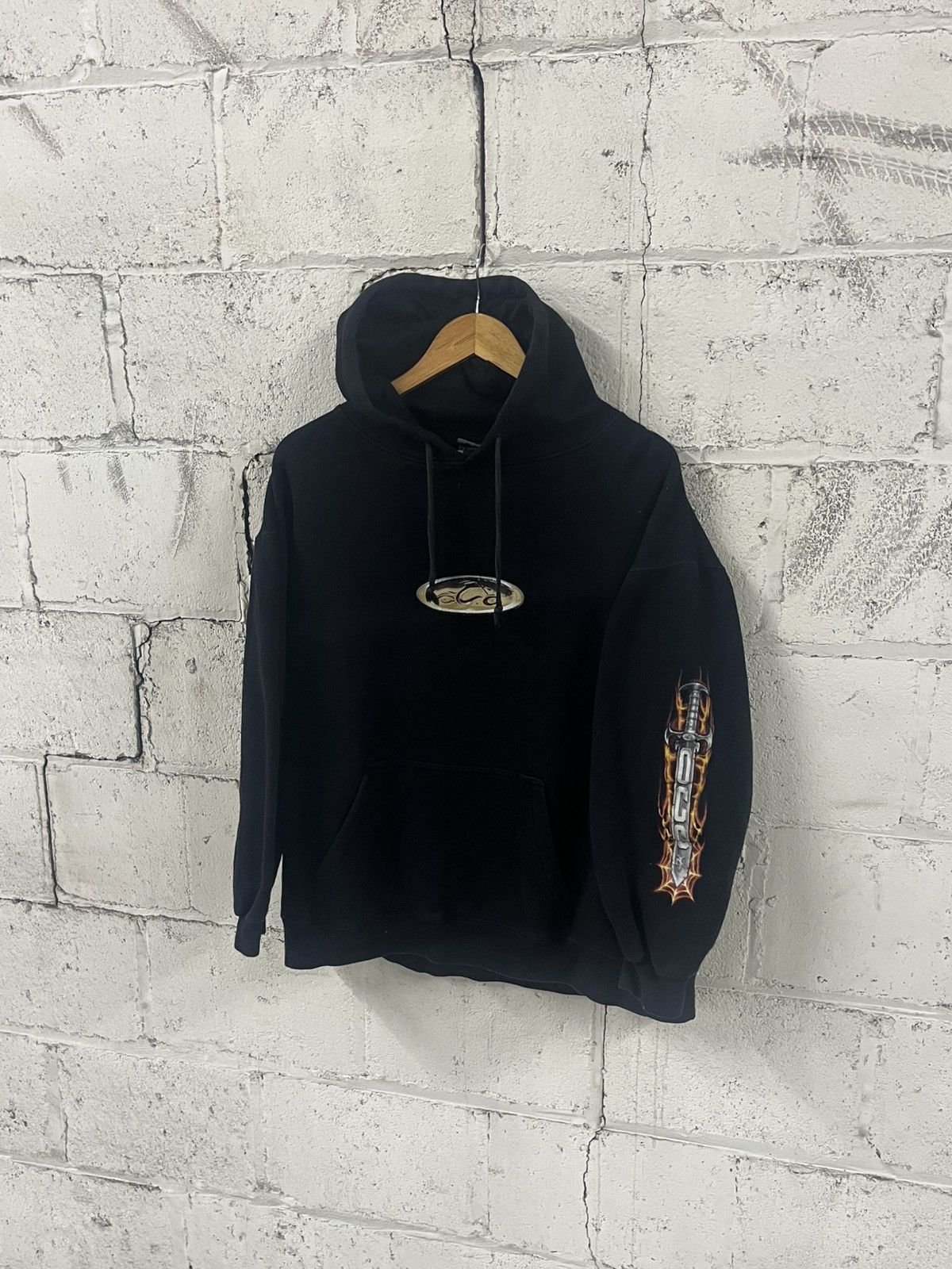 West Coast Choppers Orange county choppers hoodie flame sleeve hits rare boxy Size US M / EU 48-50 / 2 - 2 Thumbnail