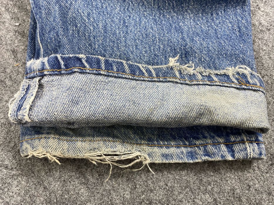 Hype Blue Distressed Vintage Levi's 501 USA 33x30 Denim -JN1171 | Grailed