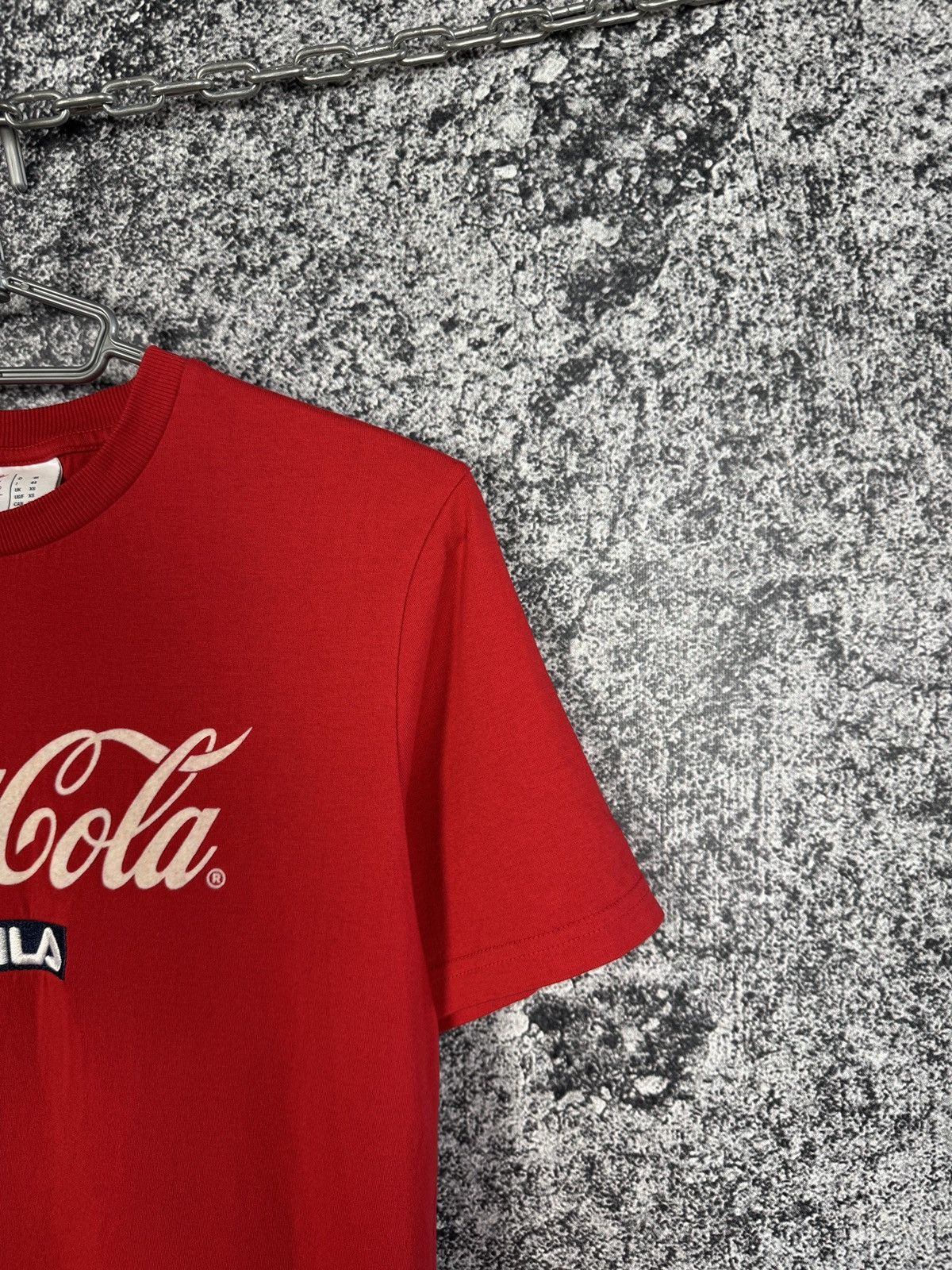 Fila Men’s Coca Cola x FILA Short Sleeve T-Shirt Red Big Logo XS Size US XS / EU 42 / 0 - 2 Thumbnail