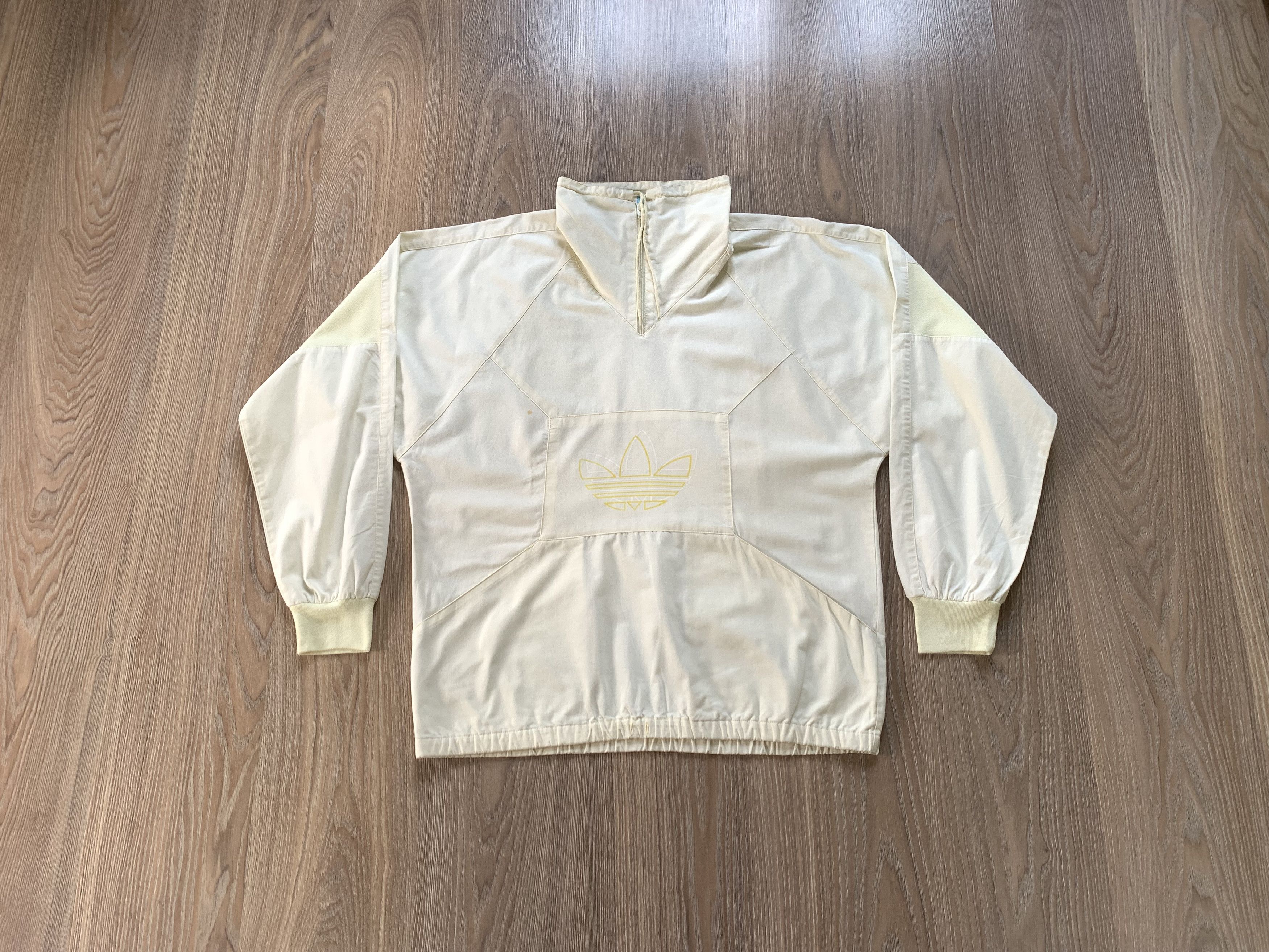 Adidas Vintage Retro Adidas Cotton Half Zip Sweatshirt Size US M / EU 48-50 / 2 - 1 Thumbnail