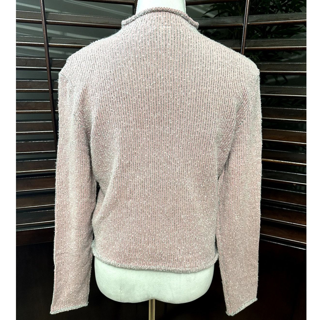 Other Cotton Emporium Womens Pink/Gray Striped Mock Sweater M NWOT Size M / US 6-8 / IT 42-44 - 5 Thumbnail