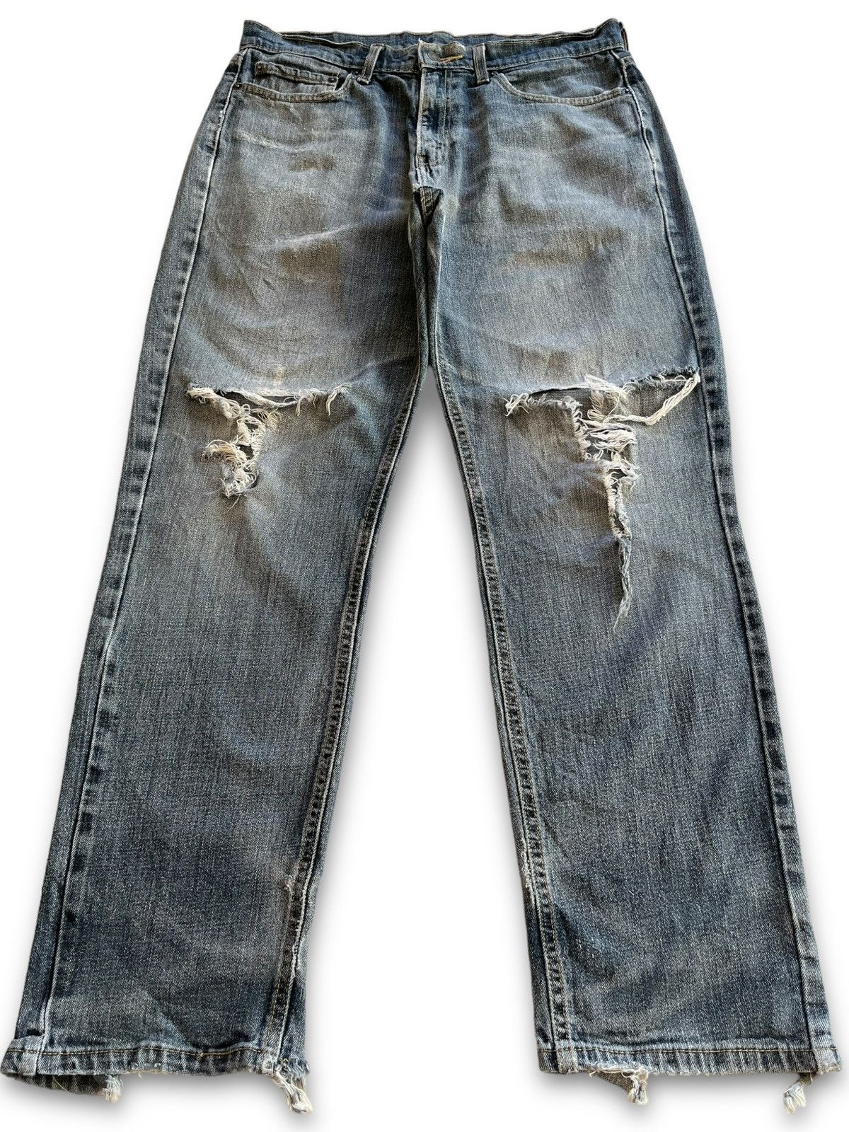 Levi's Vintage Levis Signature Ripped Distressed Loose Jeans 34x31 Size US 34 / EU 50 - 1 Thumbnail