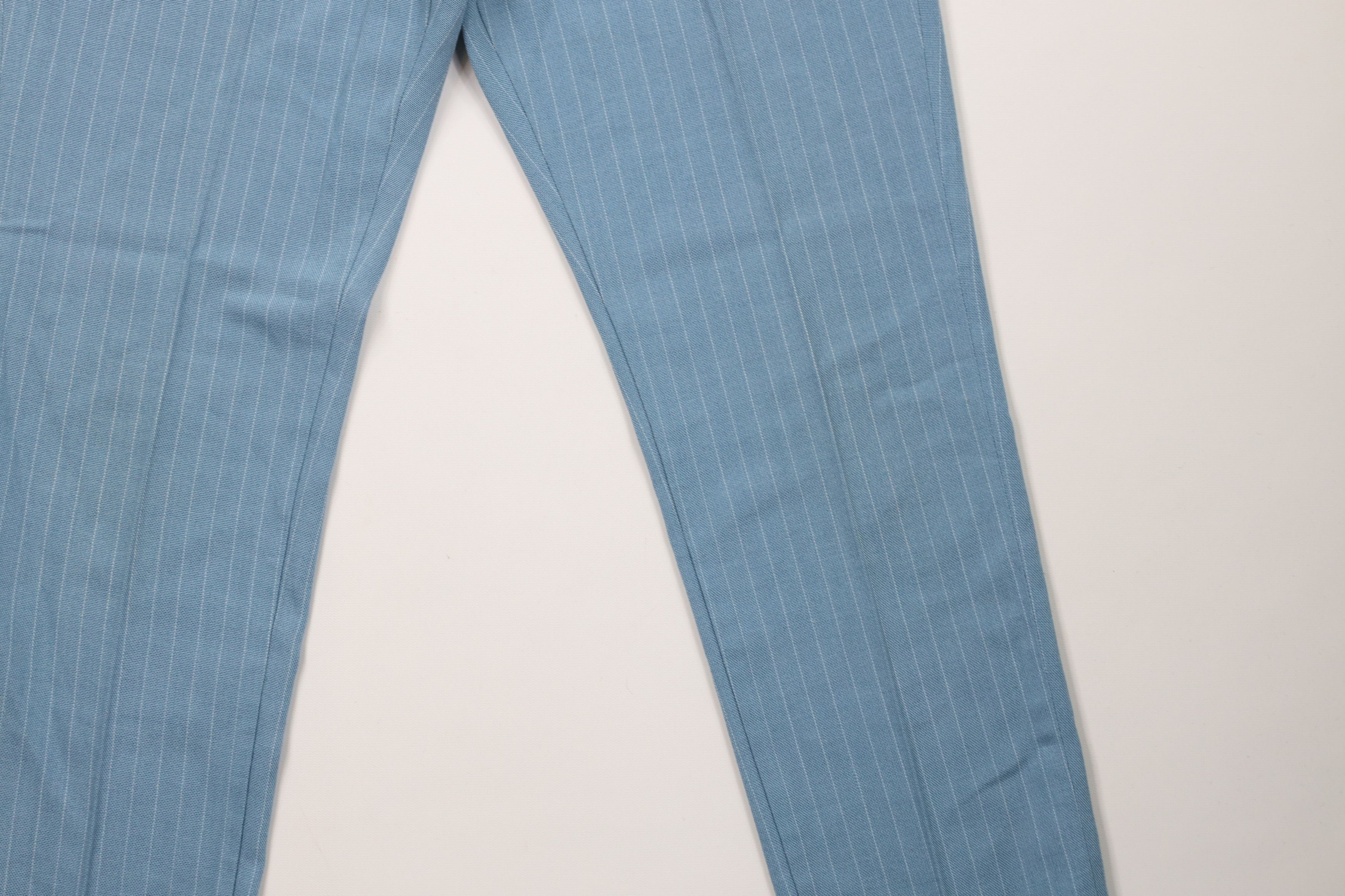Vintage Vintage 70s Streetwear Pinstriped Chino Pants Blue USA Size US 30 / EU 46 - 4 Thumbnail