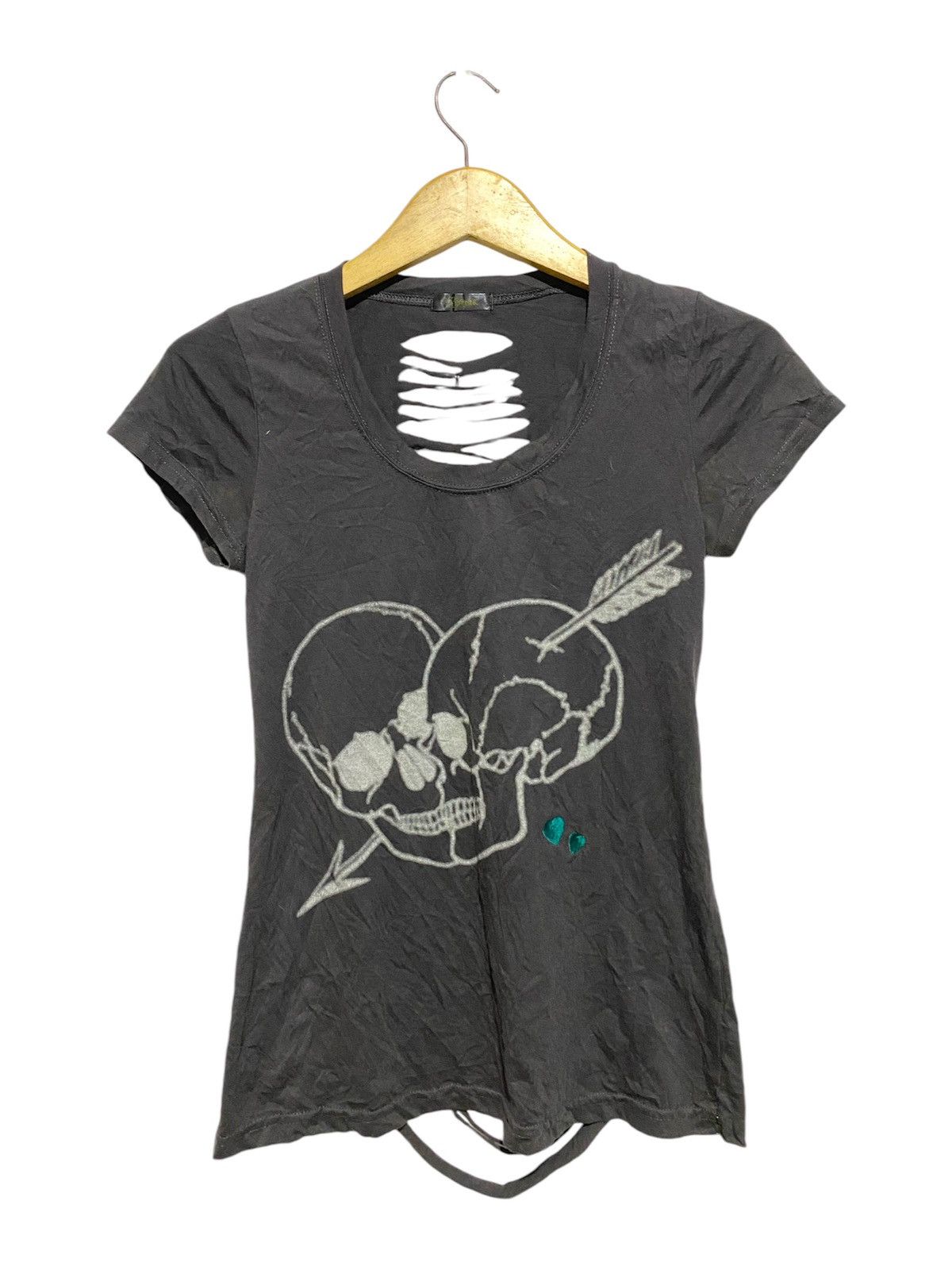 If Six Was Nine × Japanese Brand × Le Grande Bleu (L.G.B.) Japanese Barak hearts skulls distressed tshirt Size US S / EU 44-46 / 1 - 1 Thumbnail