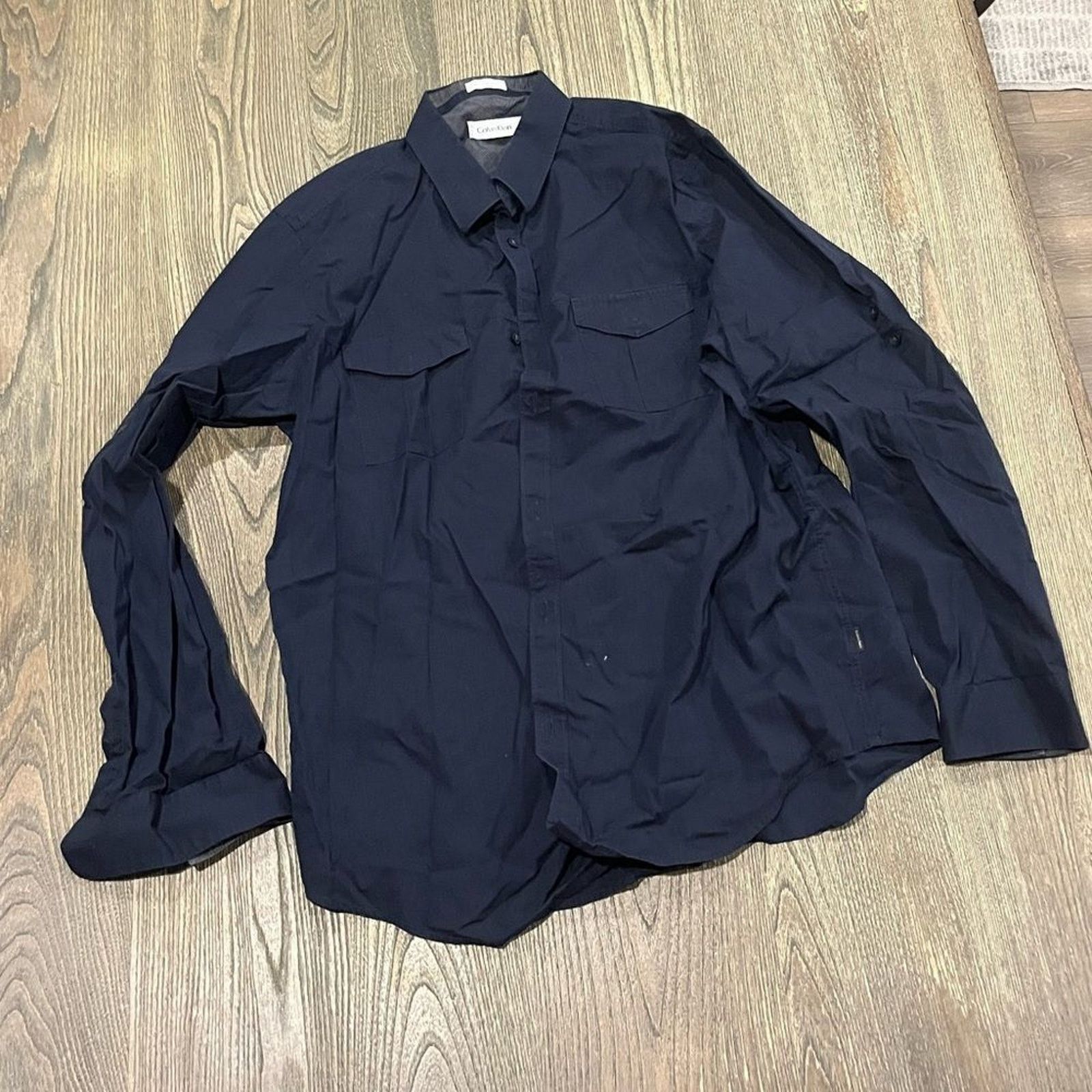 Calvin Klein Calvin Klein Button-Up Shirt Long Sleeve Classic Fit Flap L Size US L / EU 52-54 / 3 - 1 Thumbnail