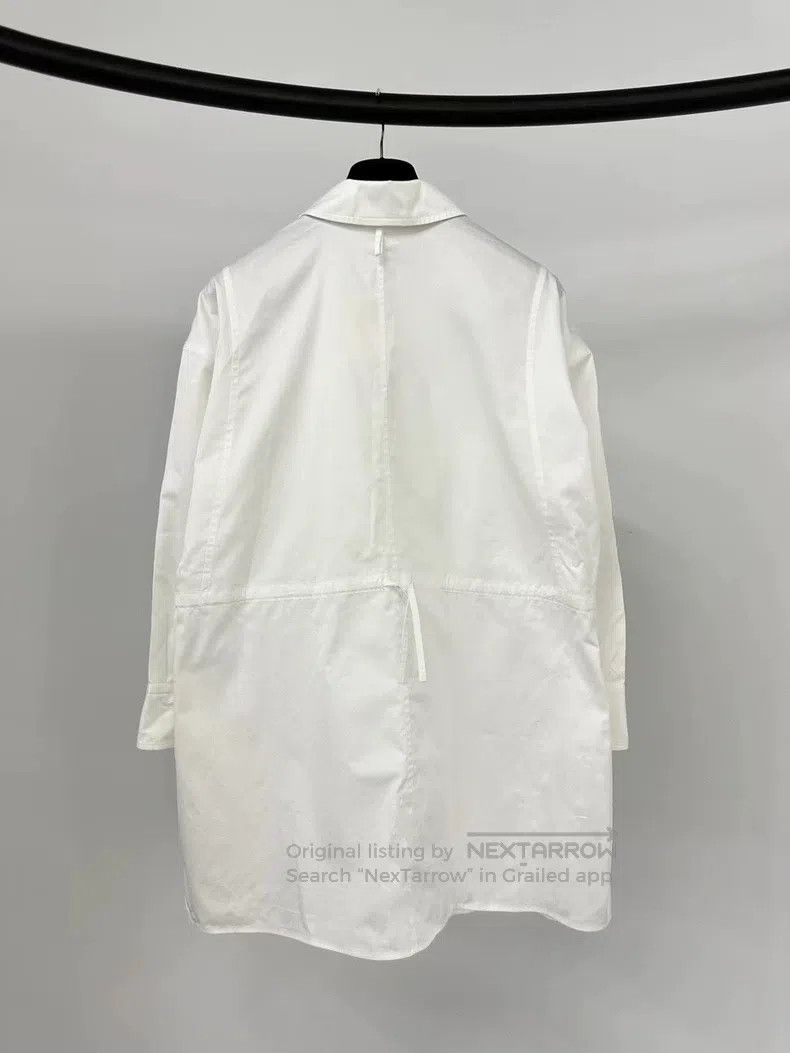 Hermes Hermes White drawstring waist-tie shirt dress Size XS / US 0-2 / IT 36-38 - 2 Thumbnail