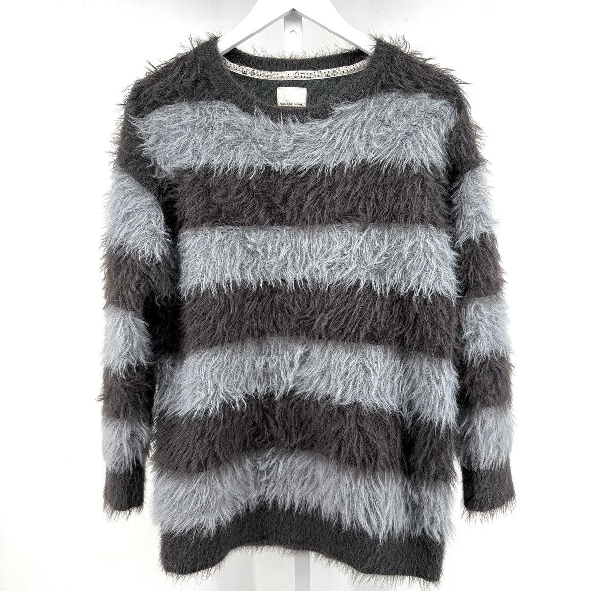 Number (N)ine Number Nine Kurt Cobain Striped Knit Mohair Sweater