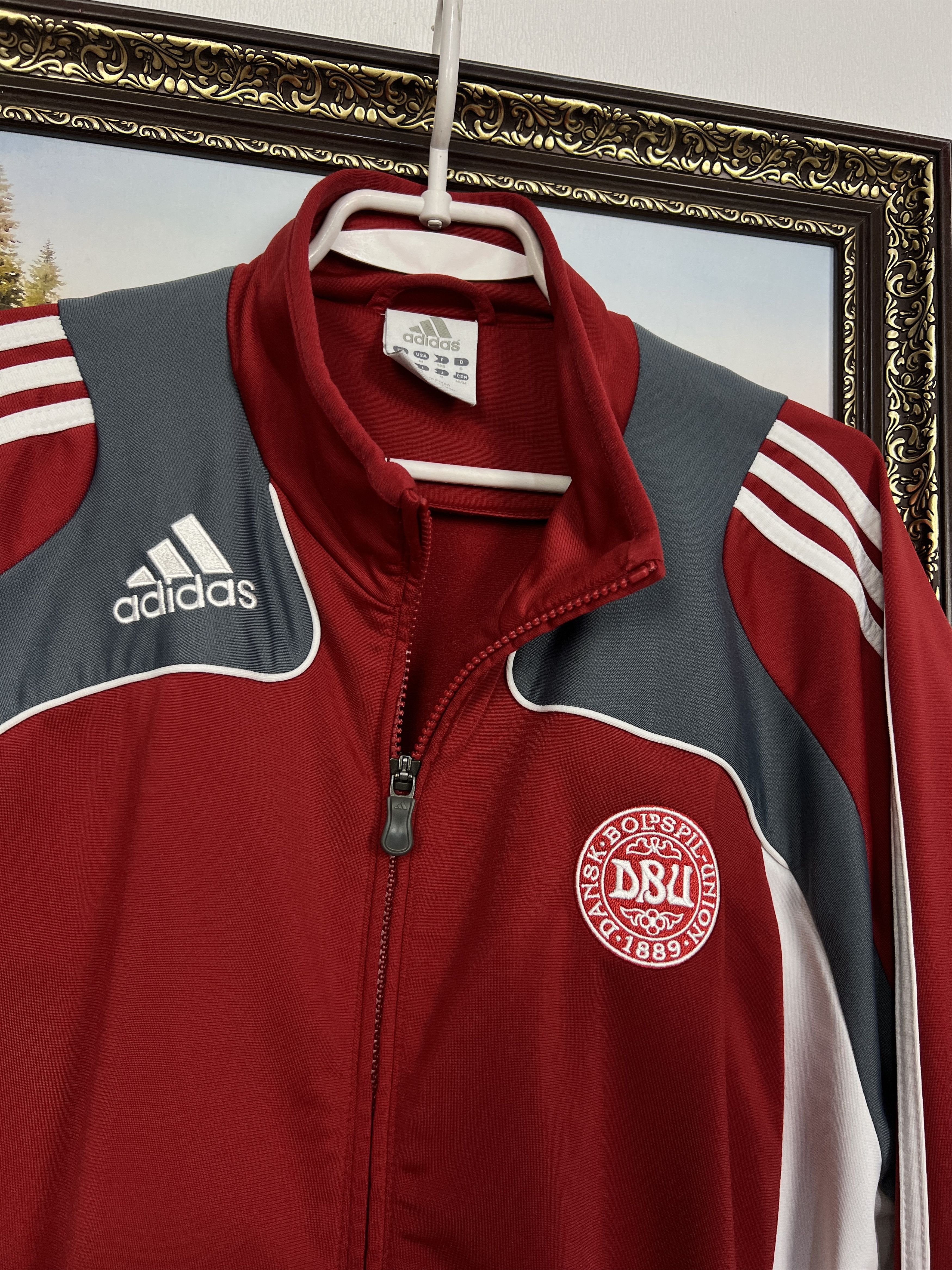 Adidas Denmark Football National Team Jacket Soccer Track Top Size US M / EU 48-50 / 2 - 3 Thumbnail