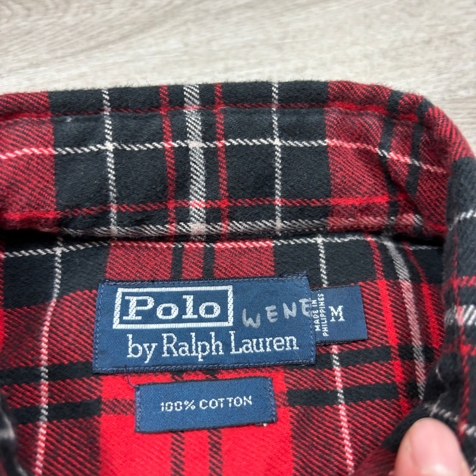 Polo Ralph Lauren × Vintage VTG Polo Ralph Lauren Flannel Button Up Shirt Men's Medium Size US M / EU 48-50 / 2 - 4 Thumbnail