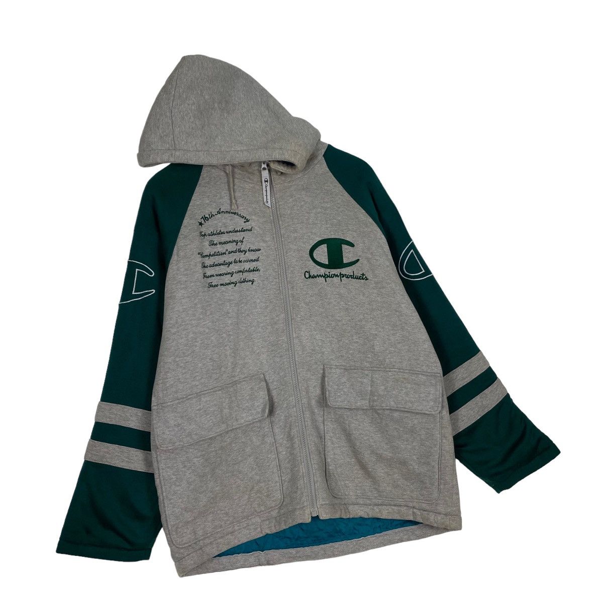Champion × Japanese Brand Champion big logo zipper hoodie Size US L / EU 52-54 / 3 - 3 Thumbnail