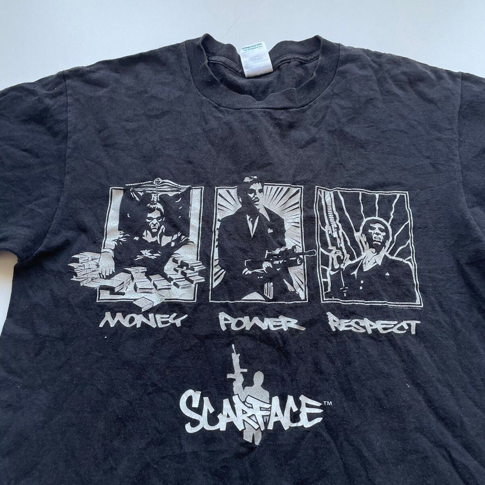 Delta Vintage Y2K Scarface T Shirt Medium Money Power Respect Rare Size US M / EU 48-50 / 2 - 2 Thumbnail