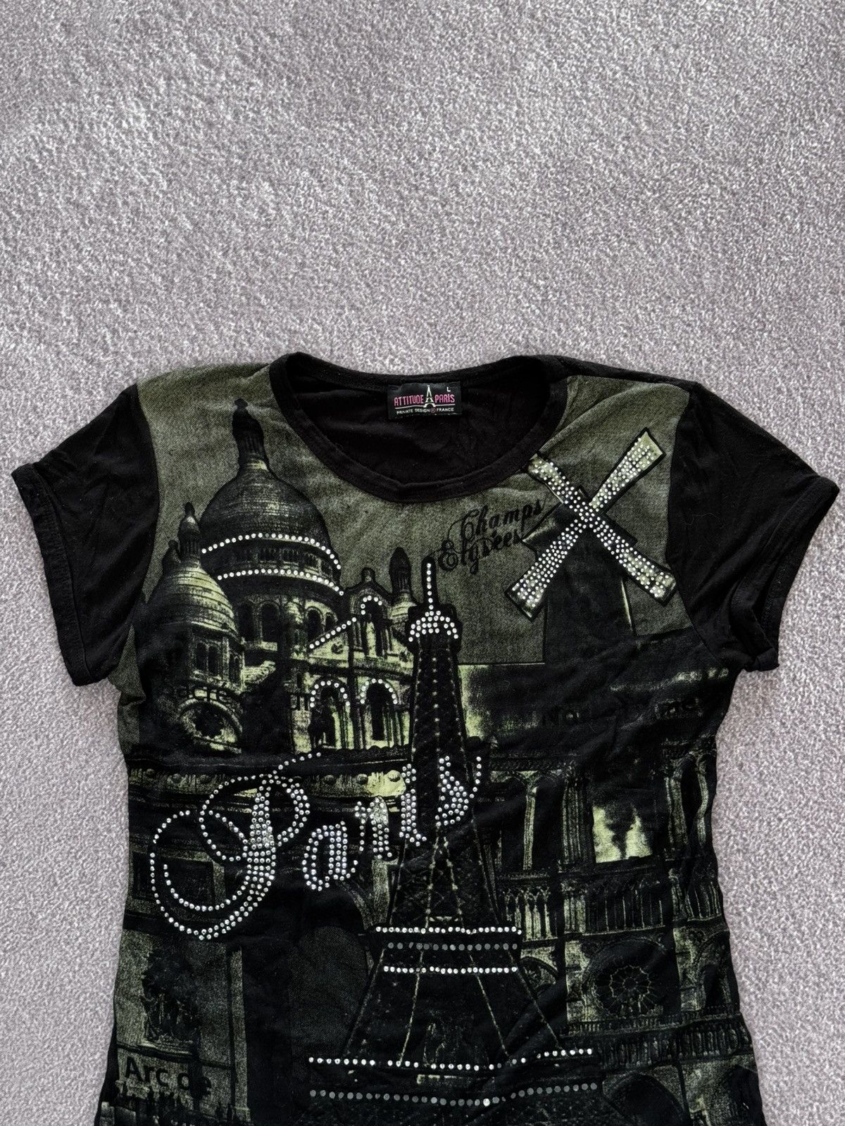 Hysteric Glamour Vintage 00’s Aesthetic Y2K Paris Graphic Tank Top Size S / US 4 / IT 40 - 2 Thumbnail