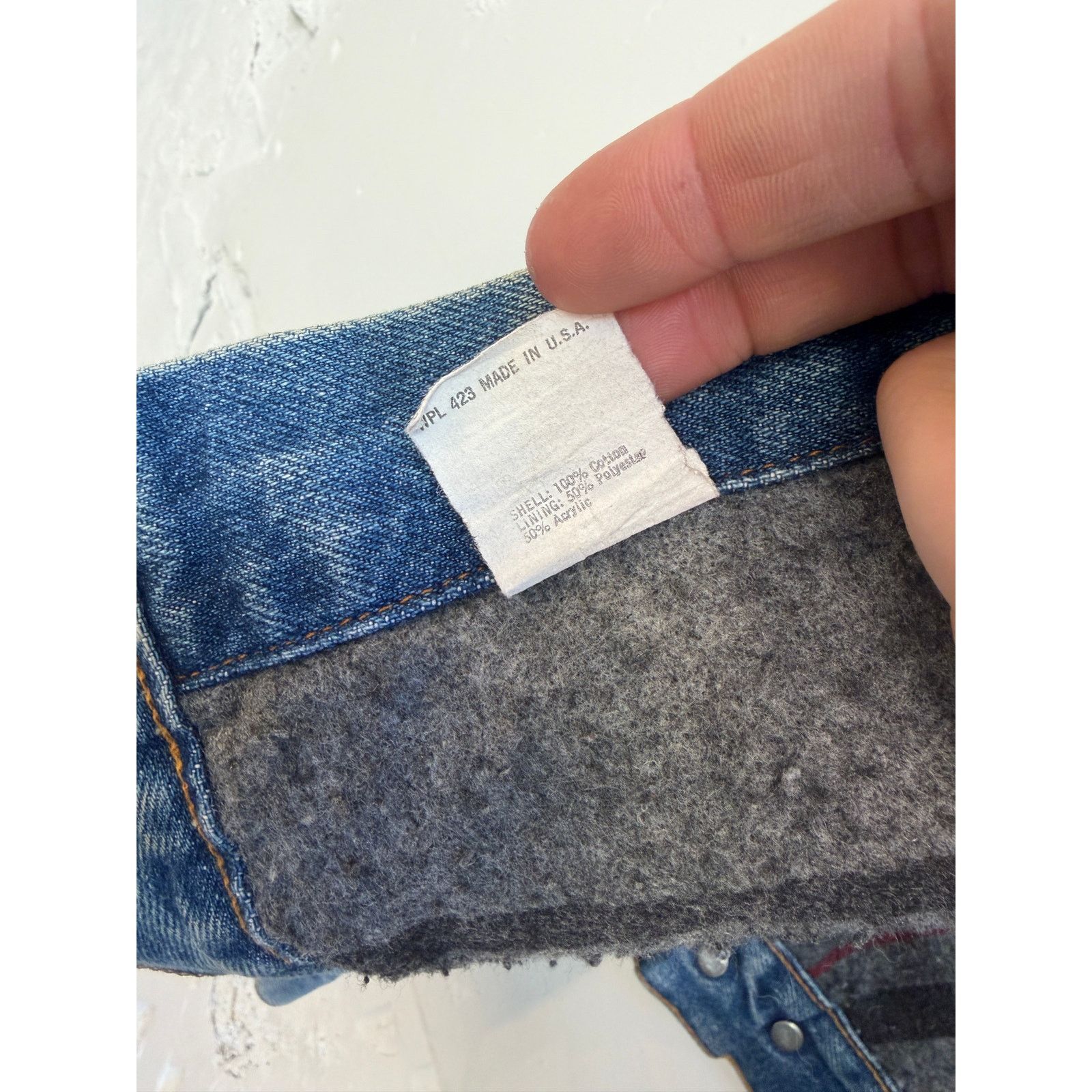Levi's Levi's US Flag Studded Blanket Lined Denim Trucker Jacket Size US M / EU 48-50 / 2 - 8 Thumbnail