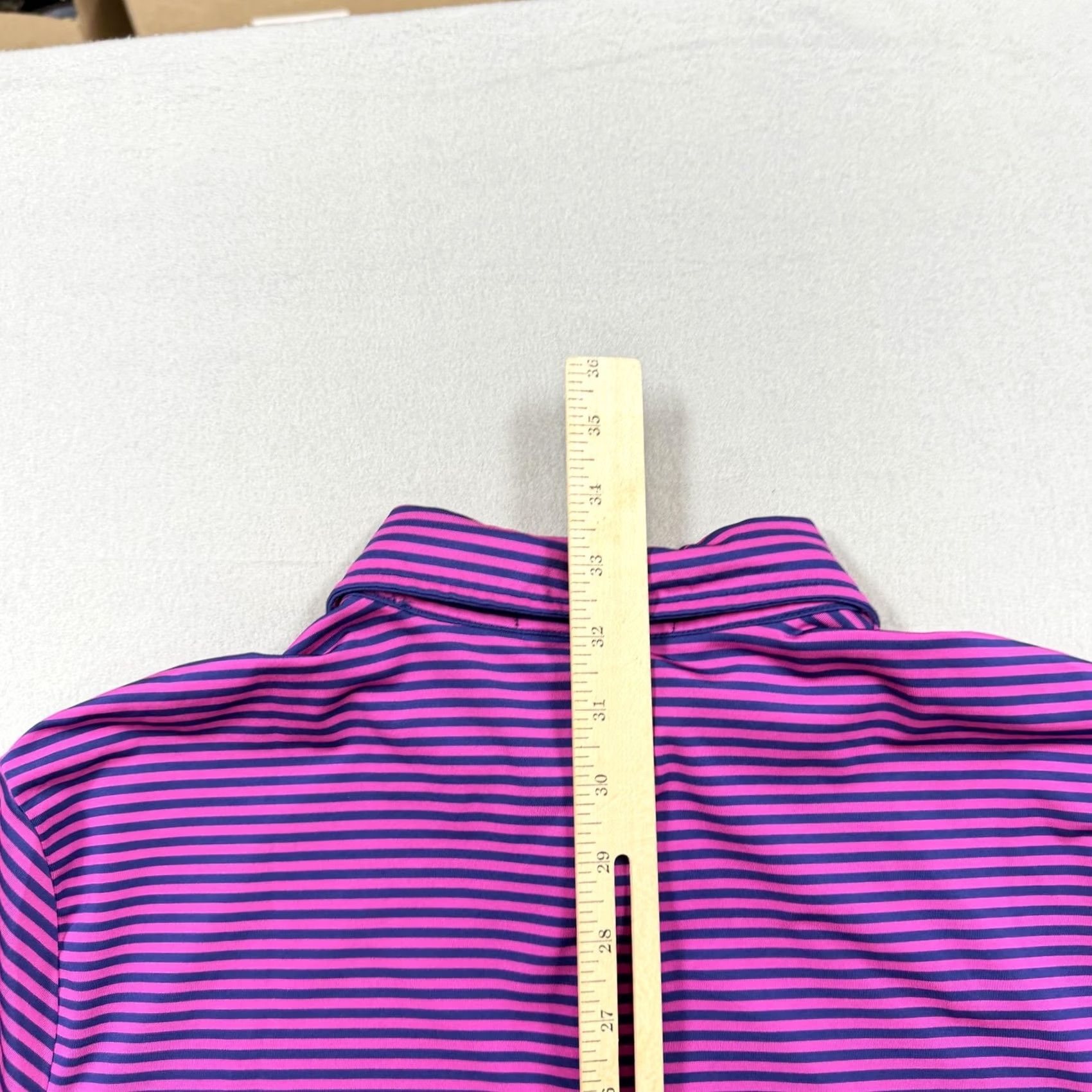 RLX Ralph Lauren RLX Ralph Lauren Polo Shirt Mens Large Purple Stripe Golf Performance Stretch Size US L / EU 52-54 / 3 - 6 Thumbnail