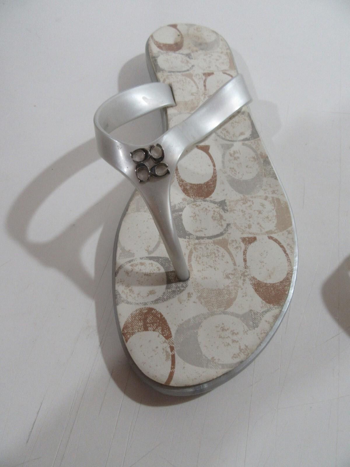 Coach Coach Women's Flip Flops Sandles Flat Signature Logo Size 9B Size US 9 / IT 39 - 2 Thumbnail