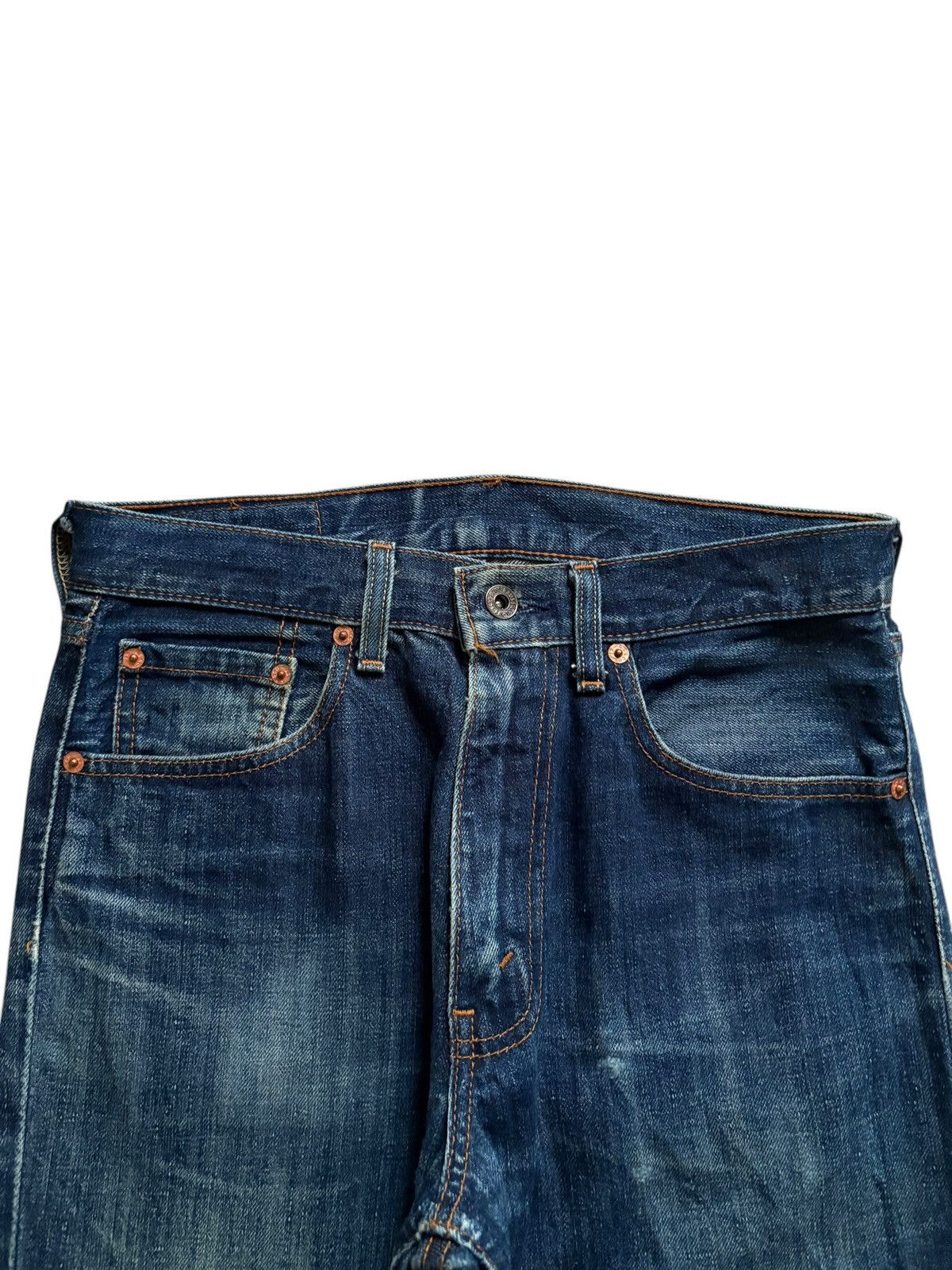 Levi's Vintage Levis 502 Faded Blue Wash Distress Loose Jeans Size US 30 / EU 46 - 4 Thumbnail
