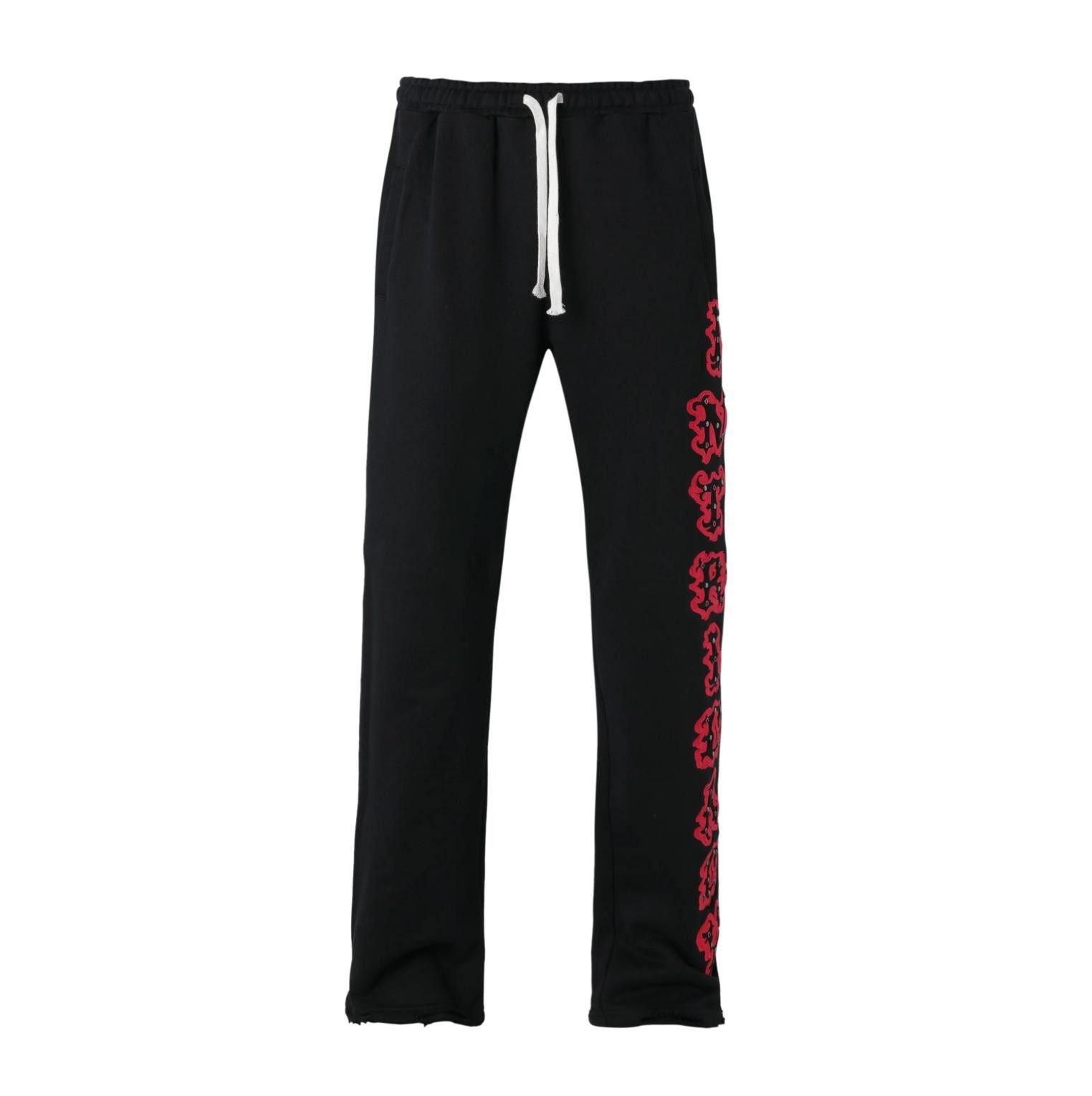 LOST INTRICACY Lost Intricacy 'Patch' Black & Red Sweats Size US 30 / EU 46 - 1 Preview