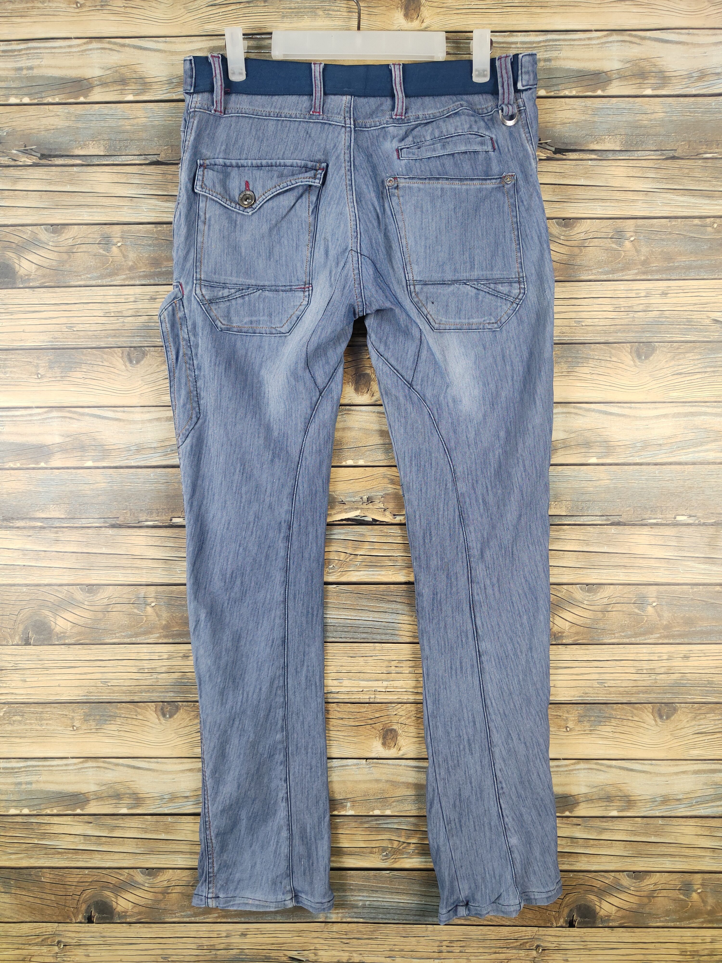 Japanese Brand FieldCore Blue Distressed Ripped Soft Jeans #W2087 Size US 30 / EU 46 - 7 Thumbnail