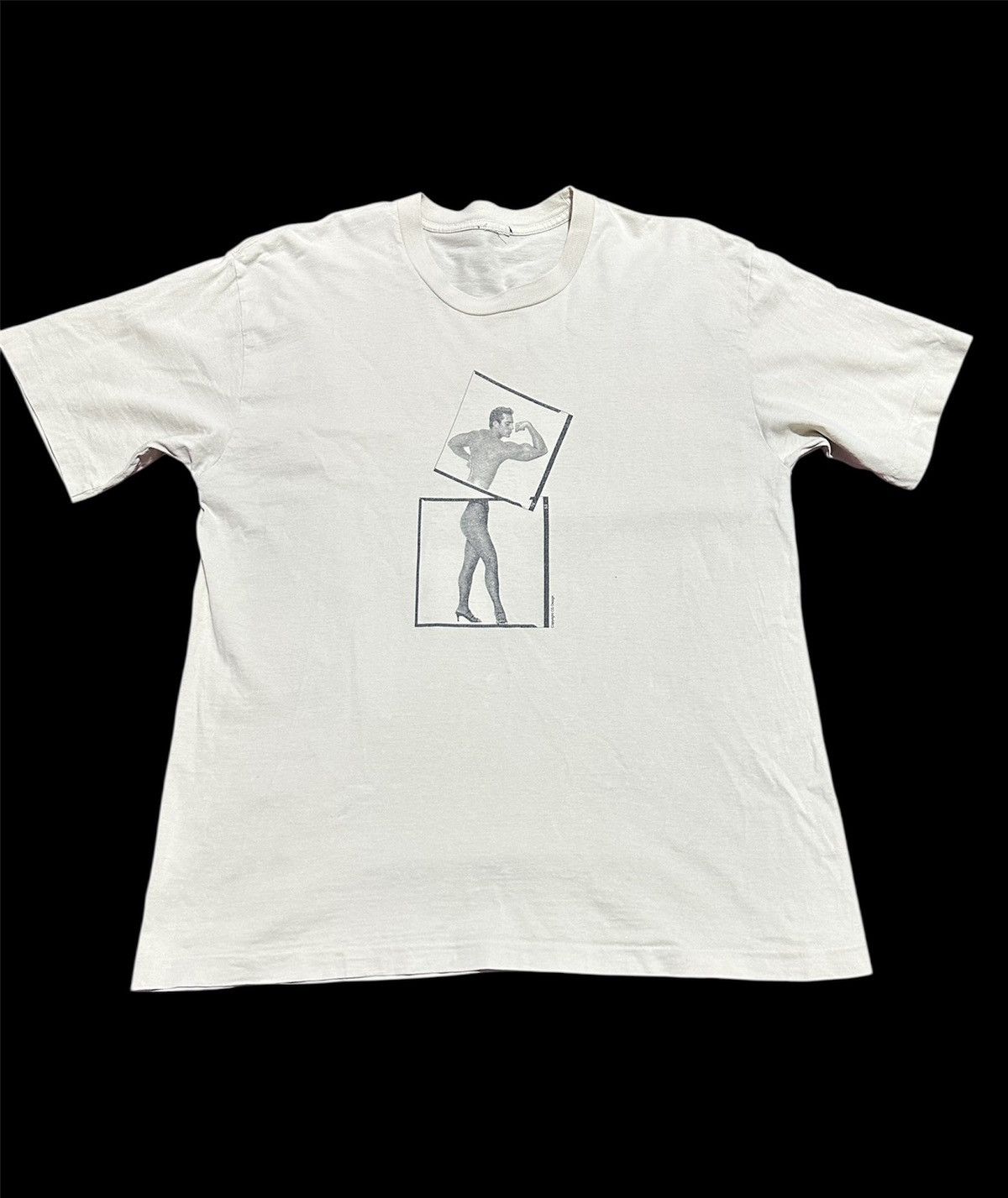Vintage Surreal Illusion Tee Split Body Concept Avant Garde Art Size US L / EU 52-54 / 3 - 1 Thumbnail