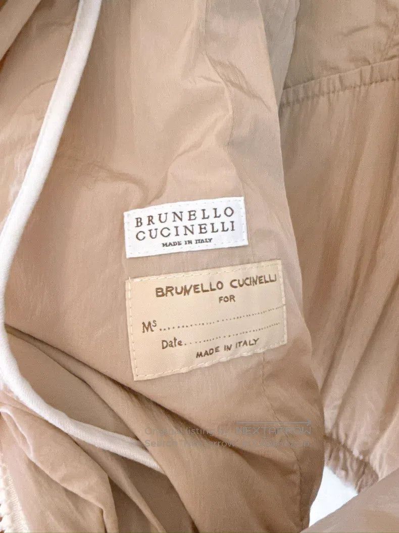Brunello Cucinelli Brunello Cucinelli Beige bat-wing sleeve windproof jacket Size XS / US 0-2 / IT 36-38 - 8 Thumbnail