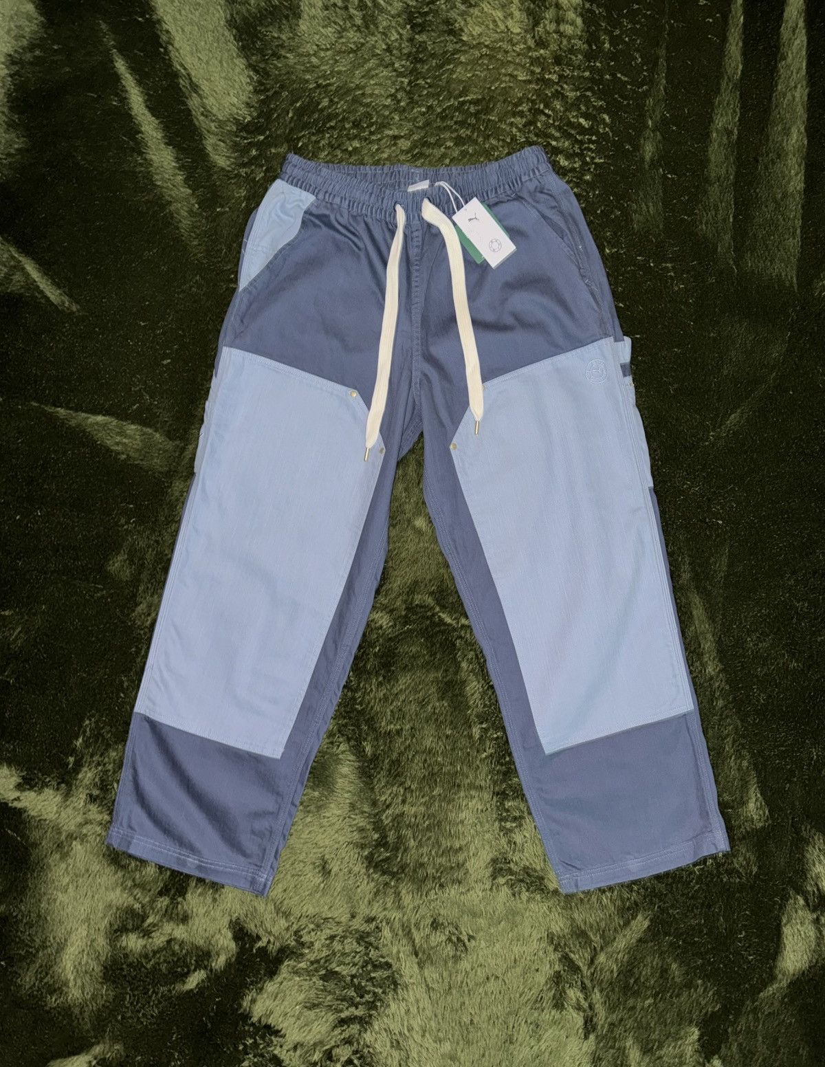 Puma × Rhude [L] PUMA x Rhude rhuigi Heavy Cotton Double Knee Pants Blue Size US 36 / EU 52 - 1 Thumbnail