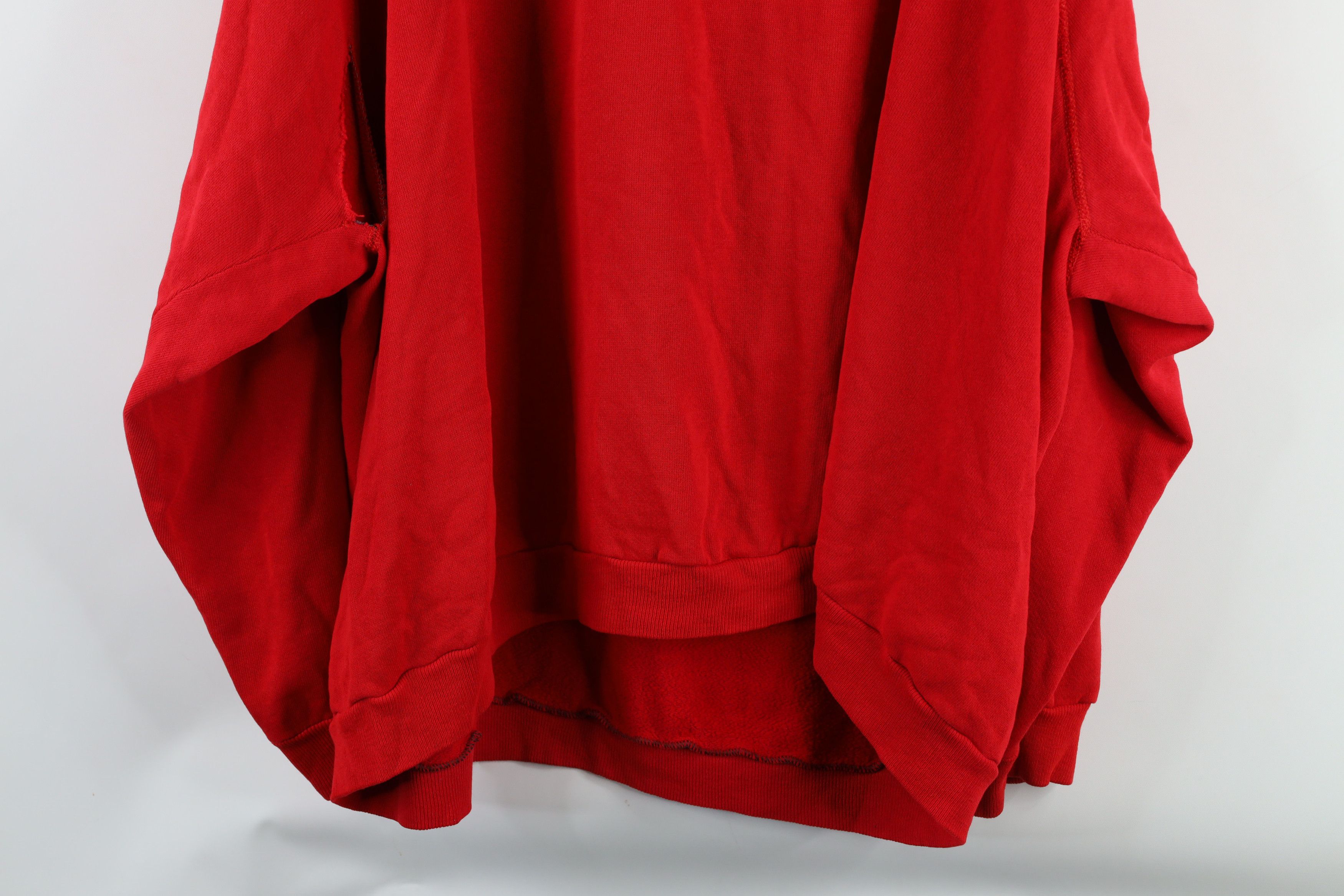 Vintage Vintage 90s Streetwear Blank Raglan Sweatshirt Red USA Size US XXL / EU 58 / 5 - 11 Thumbnail
