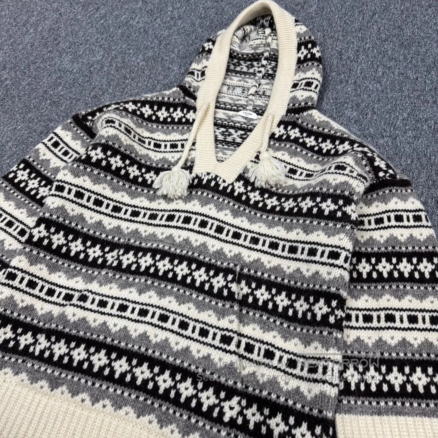 Celine CELINE Fair Island ethnic-style pattern with V-neck Knitte Size US M / EU 48-50 / 2 - 3 Thumbnail
