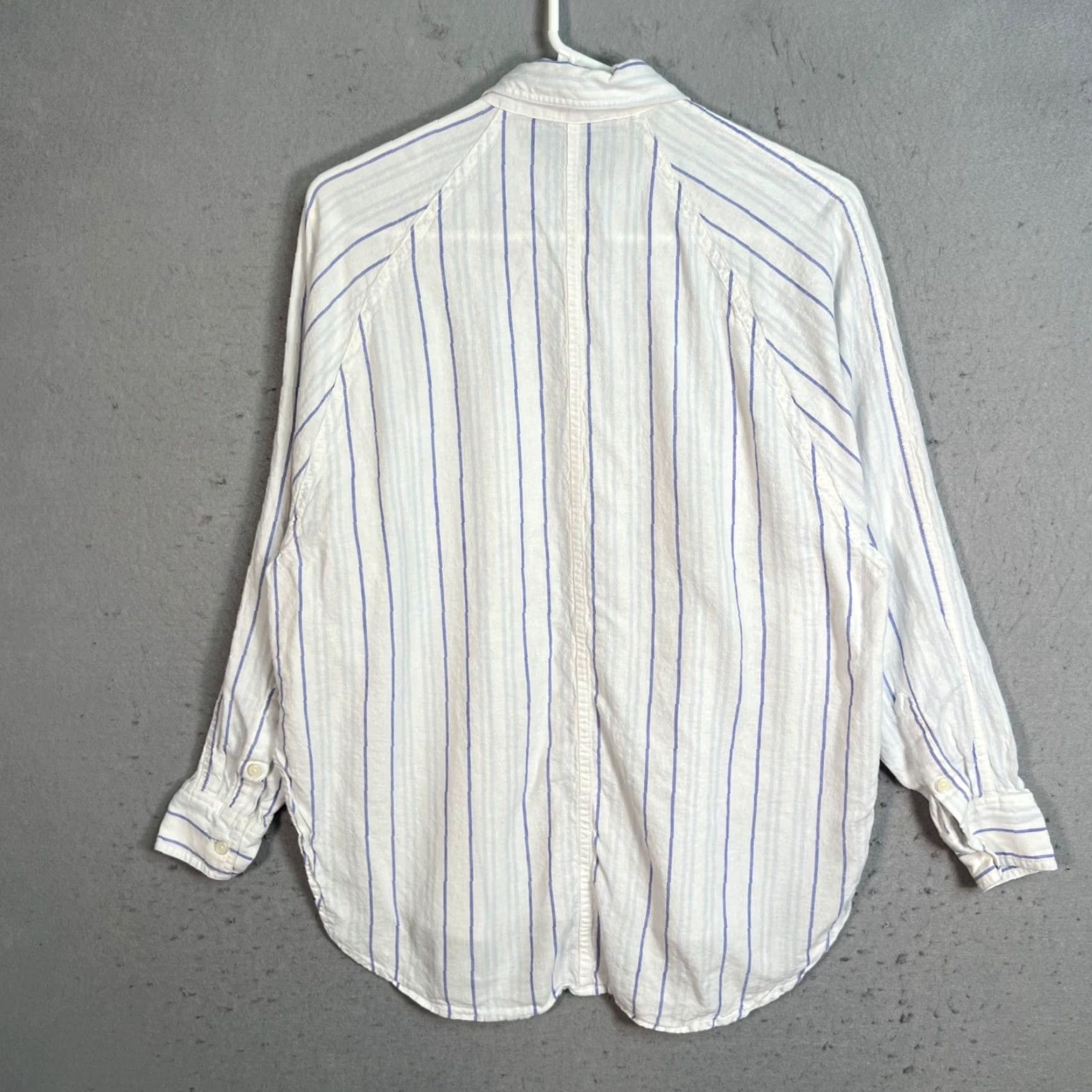 Vintage WILFRED FREE Womens Striped Button-Up Shirt 2XS Long Sleeve White Size XXS / US 00 / IT 34 - 2 Thumbnail
