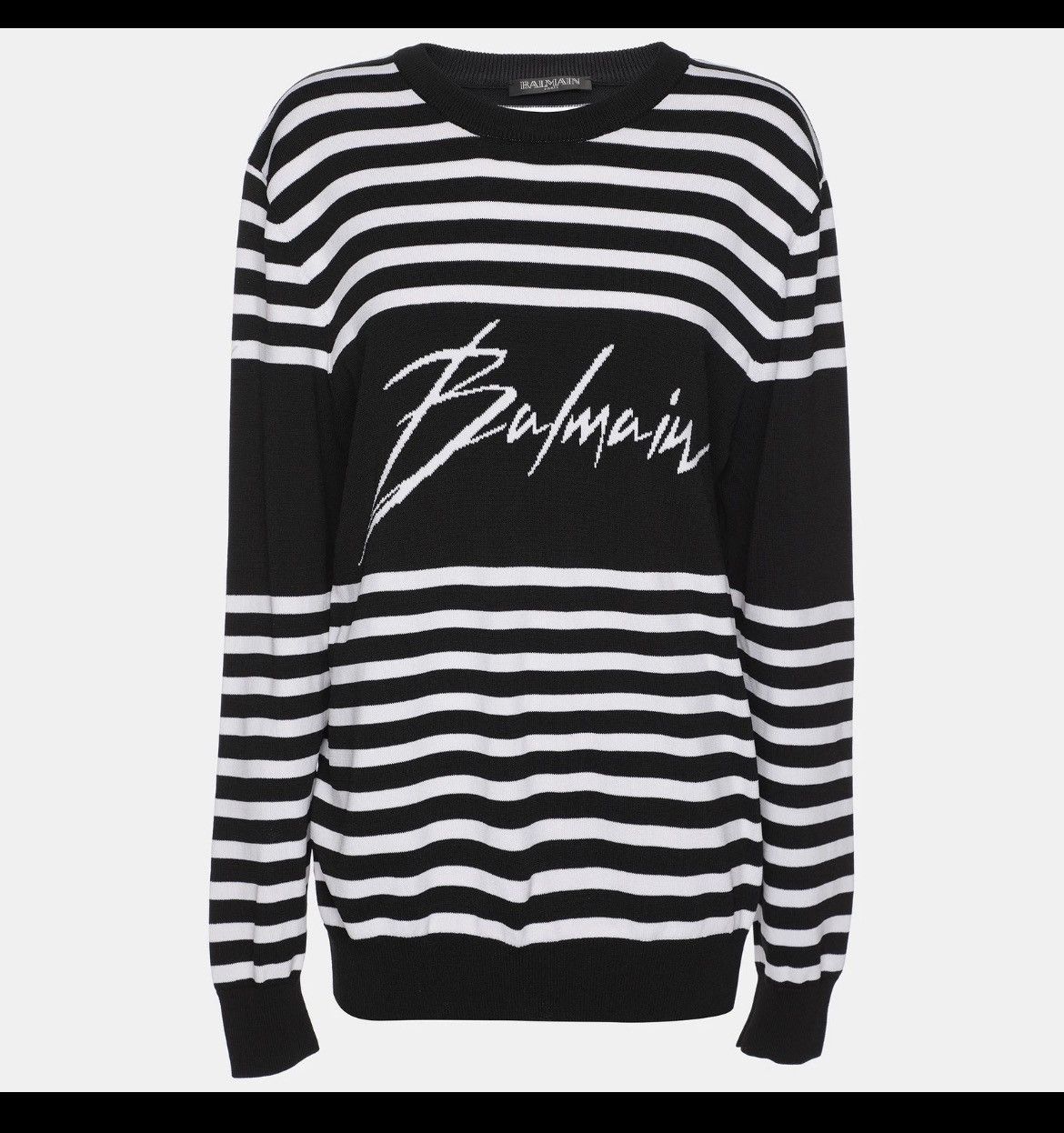 Balmain Balmain Knitted Logo Striped Jumper Size US XL / EU 56 / 4 - 1 Thumbnail